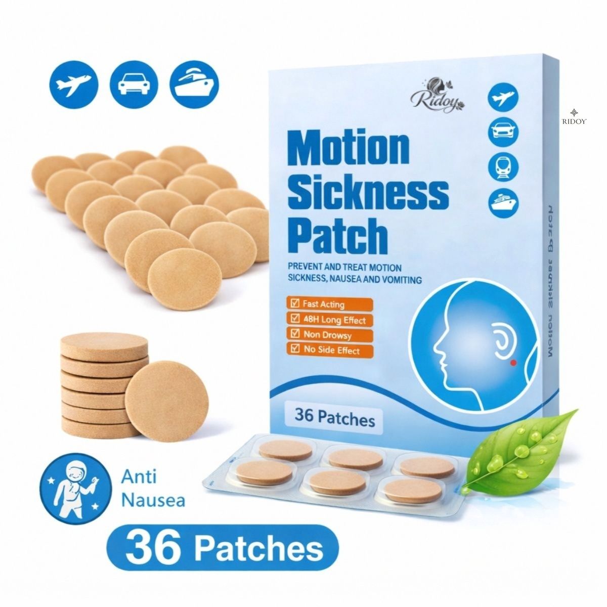 Travel Sickness Patch | Enhanced Sea Sickness Patch Support System - Anti Nursing Breast Pad-image-44