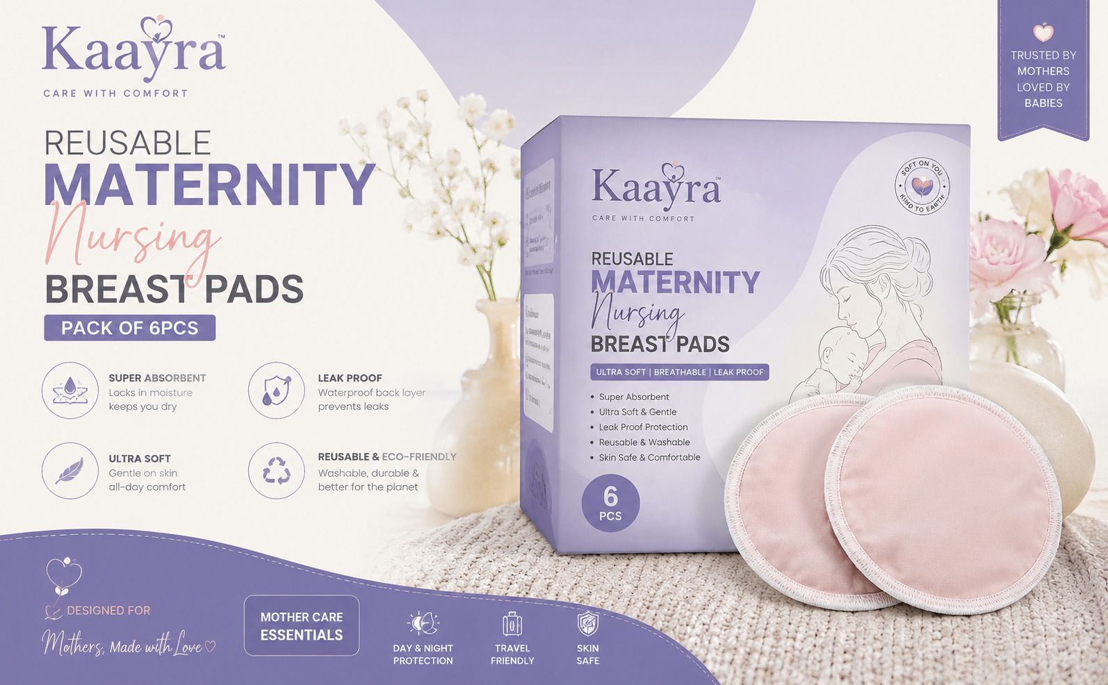 Reusable Leak-Proof Nursing Breast Pads Nursing Breast Pad-image-37