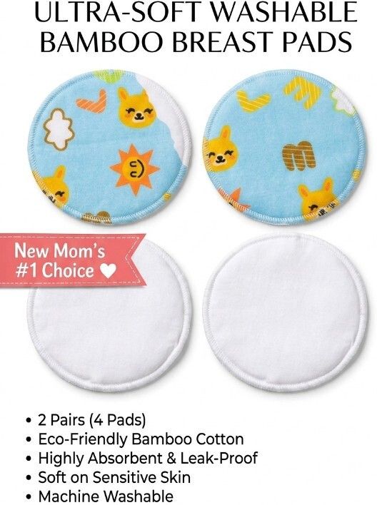 luvtots Multi-Layer Bamboo Breast Pads Resuable Nursing Breast Pad-picture-27