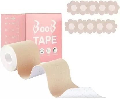 Boob Tape With 10 Nipple Pasties Nursing Breast Pad-image-28