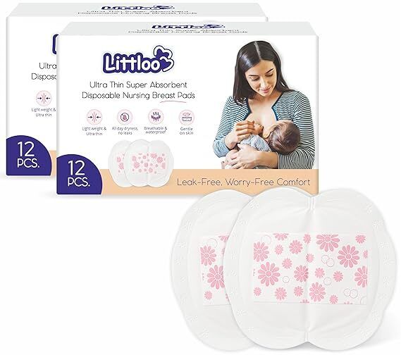 Disposable Nursing Breast Pads | Leak-Proof & Soft |Breathable – 12 PCS Nursing Breast Pad