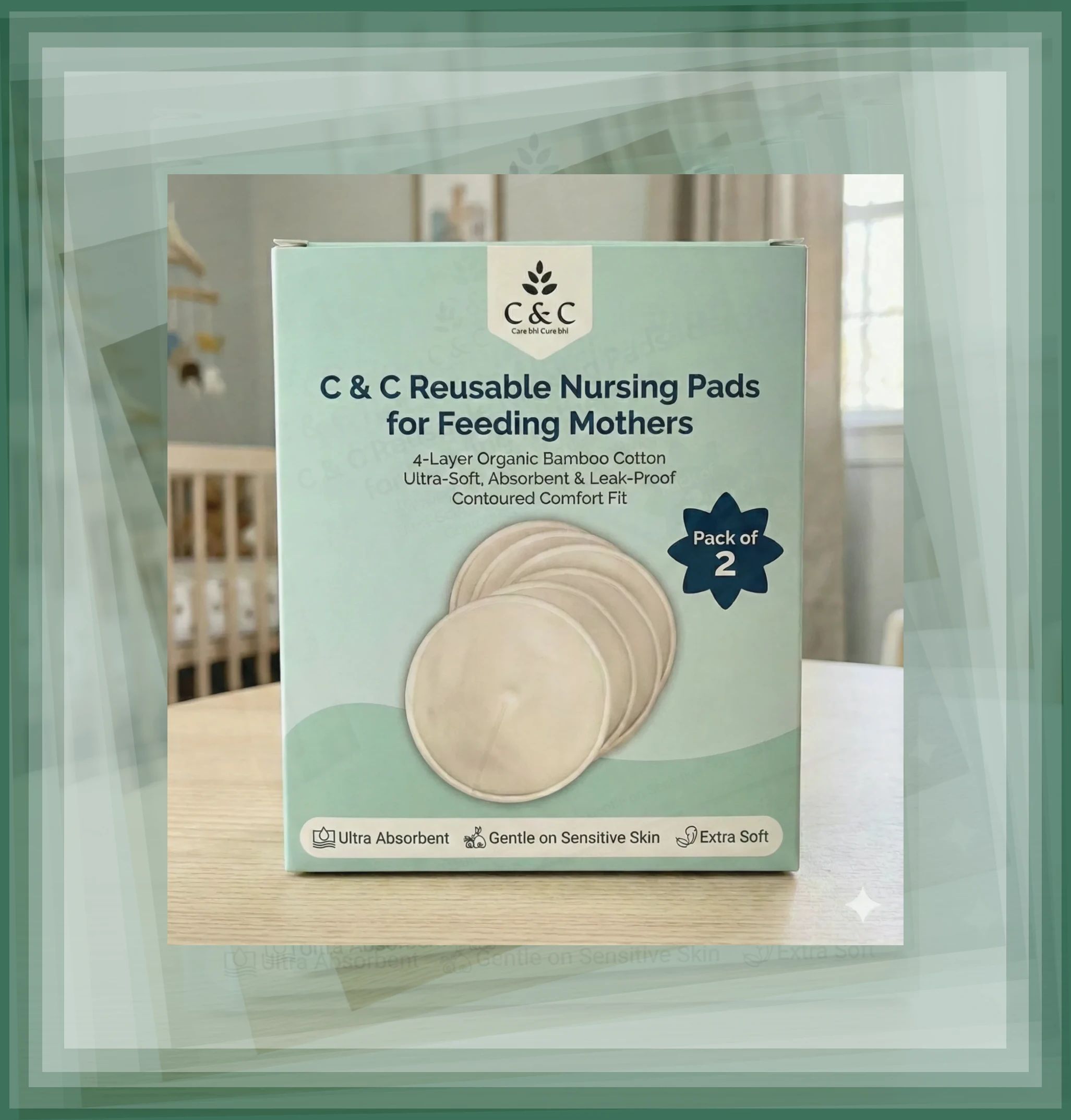 Reusable Nursing Breast Pads Washable Breast Nipple Shield