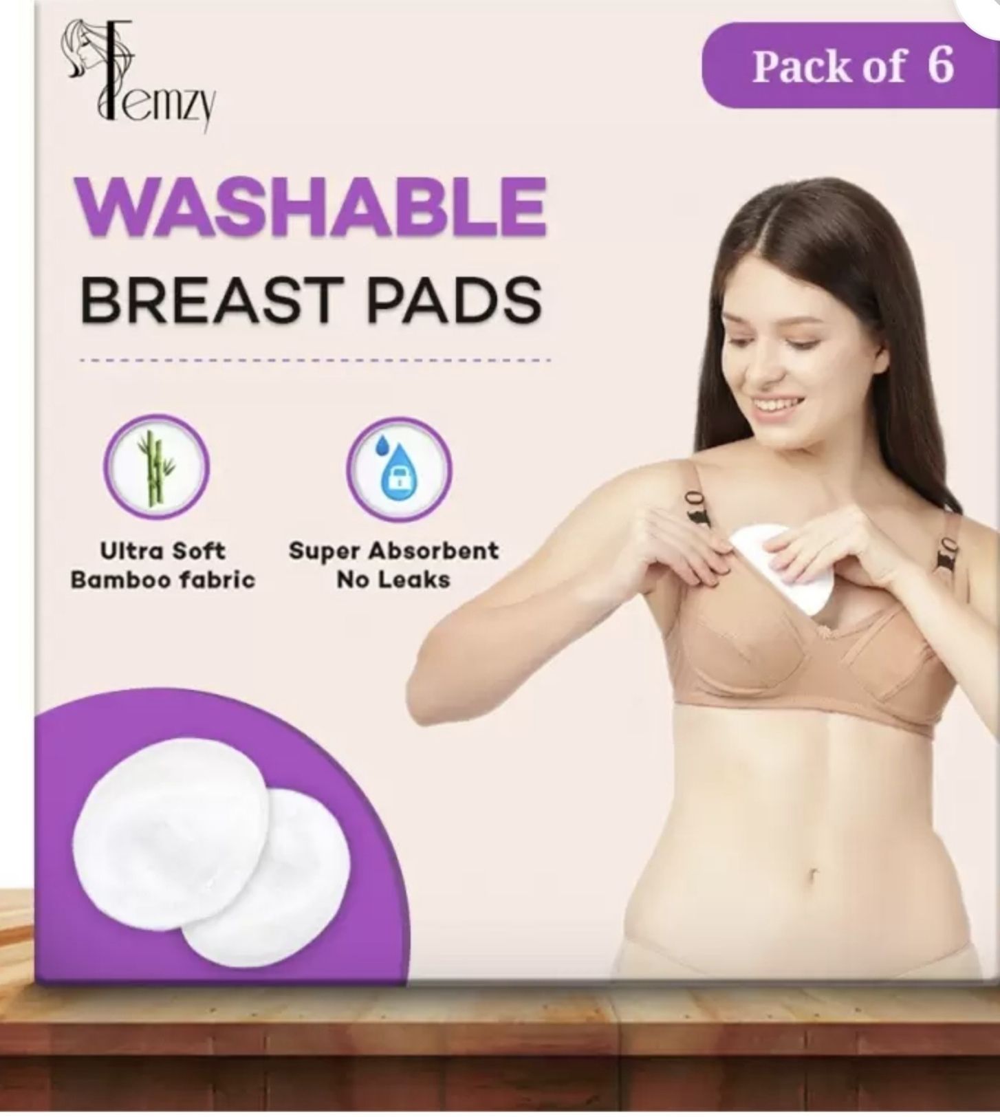 Nursing Breast Pad (Pack of 6 ) Nursing Breast Pad-image-3