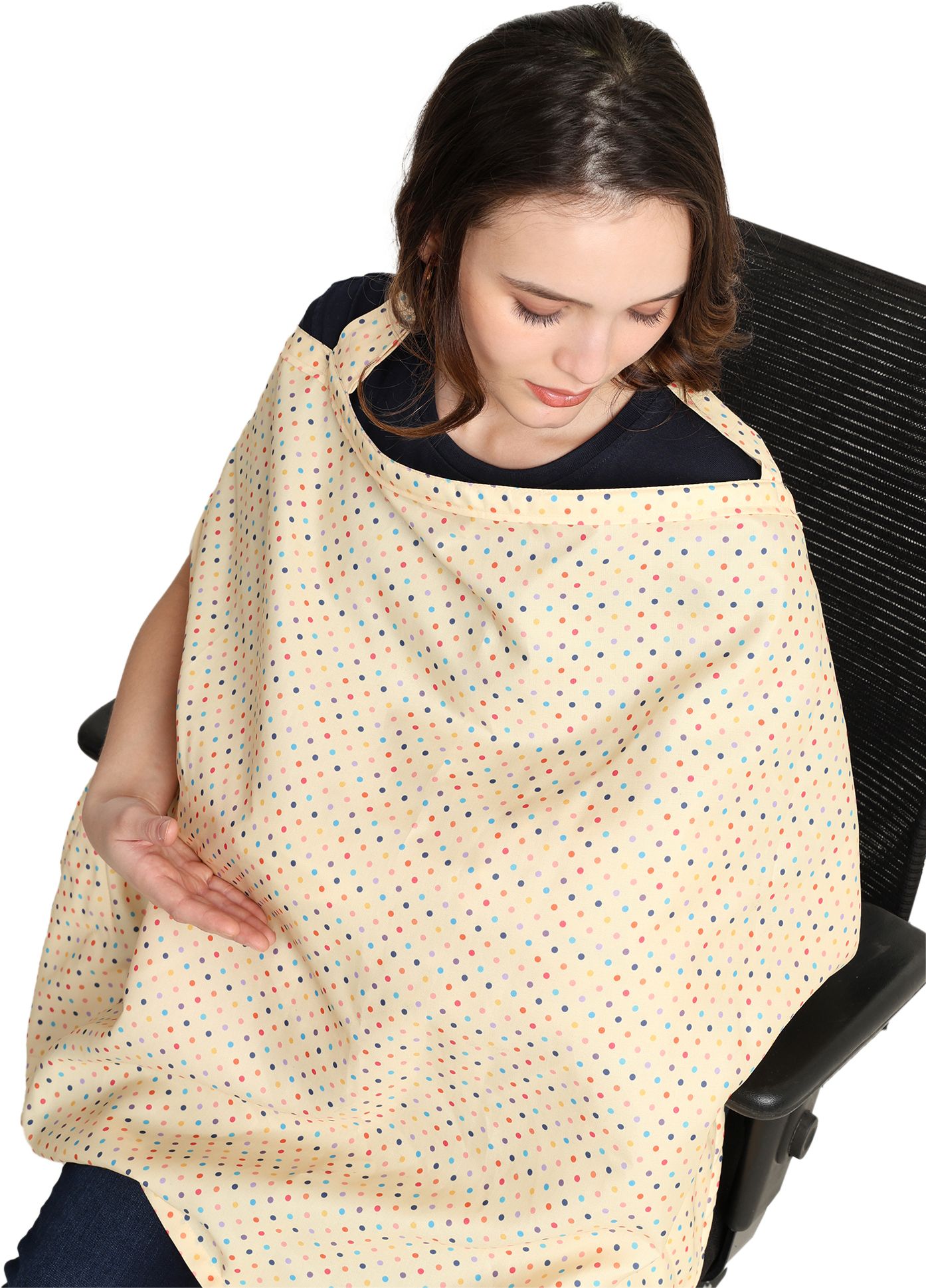 Cover for Breathable Breastfeeding Cover up with Arch Neckline for Women Nursing Breast Pad-image-12