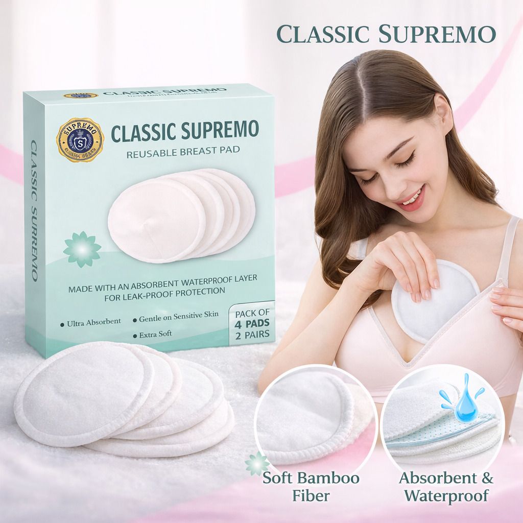 Reusable Nursing Pads, Ultra-Soft, Absorbent & Leak-Proof, Contoured Comfort Fit Nursing Breast Pad-image-25