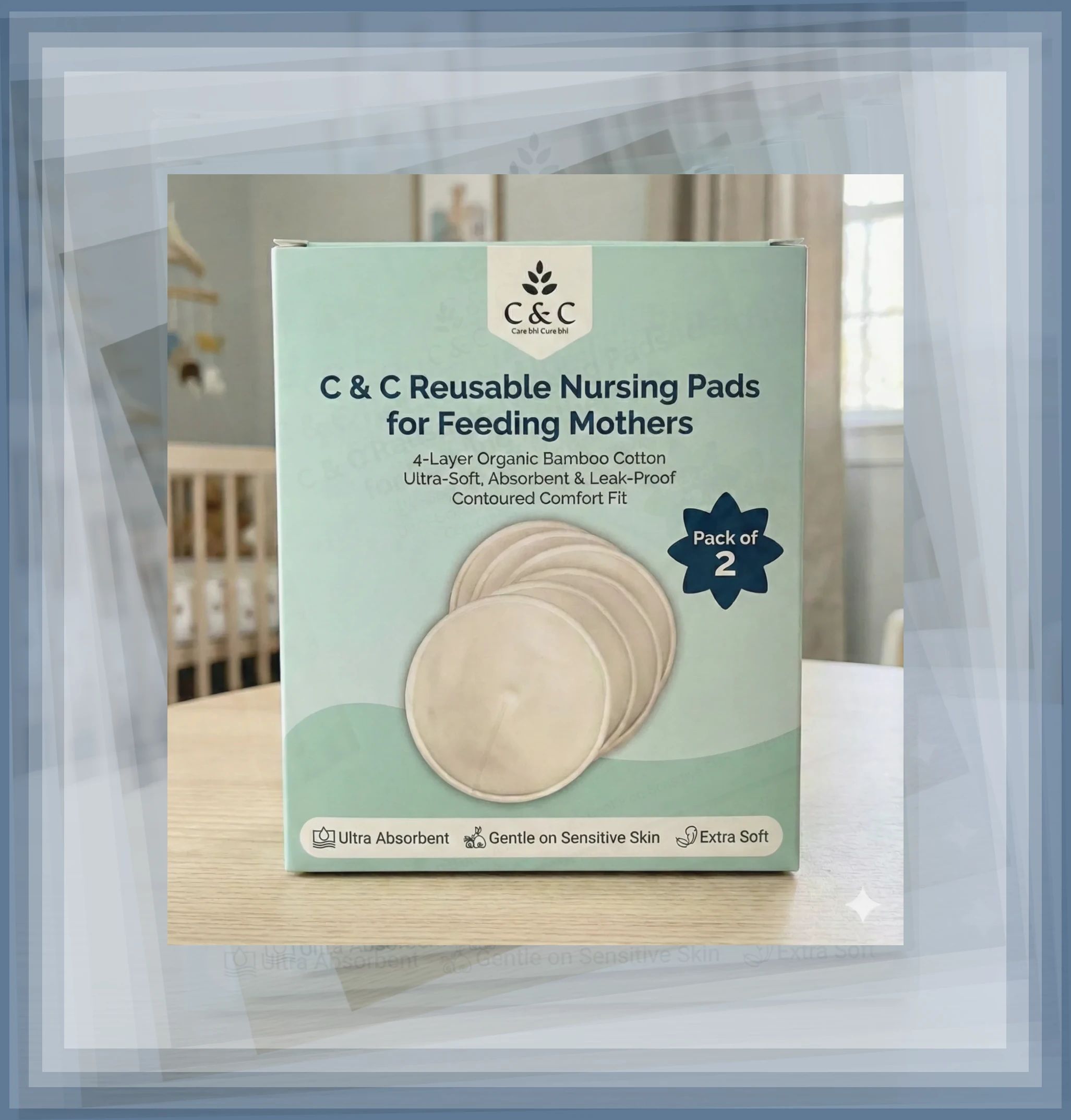 Reusable Cotton Nursing Pads Breast Nipple Shield