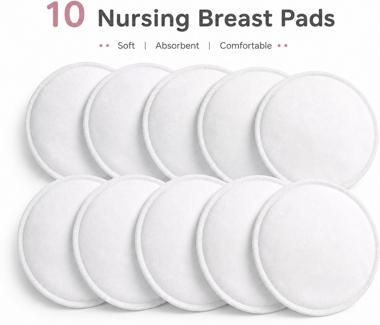 Reusable Breast Pads for Feeding Moms | Leakproof, Soft & Skin-Friendly Nursing Breast Pad-image-28