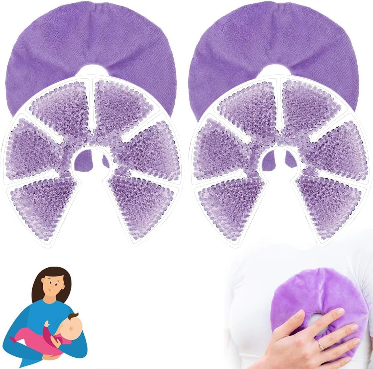 suicune Breast Ice Packs, Breast Therapy Pack for Engorgement Hot and Cold Nursing Breast Pad-picture-23