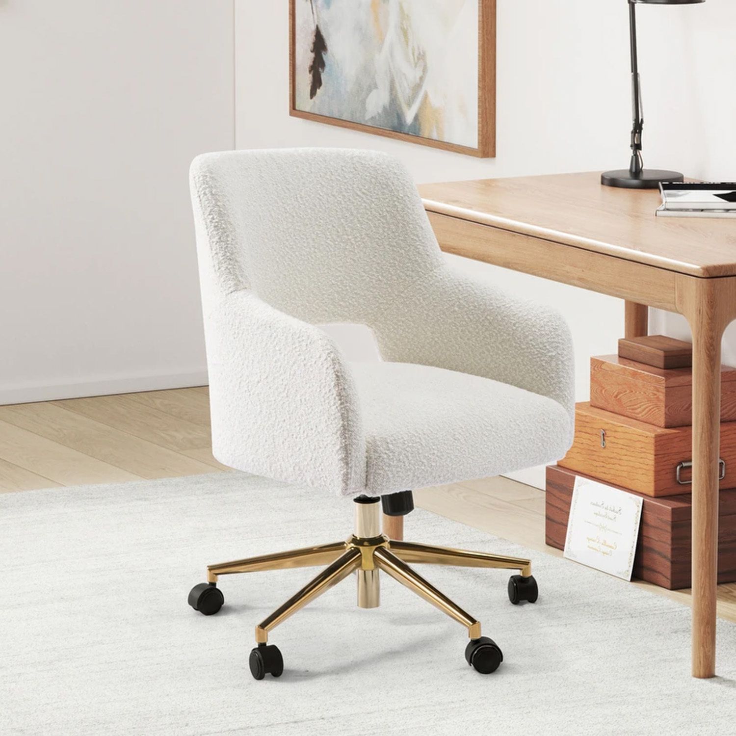 doe buck Fabric Office Adjustable Arm Chair-picture-14