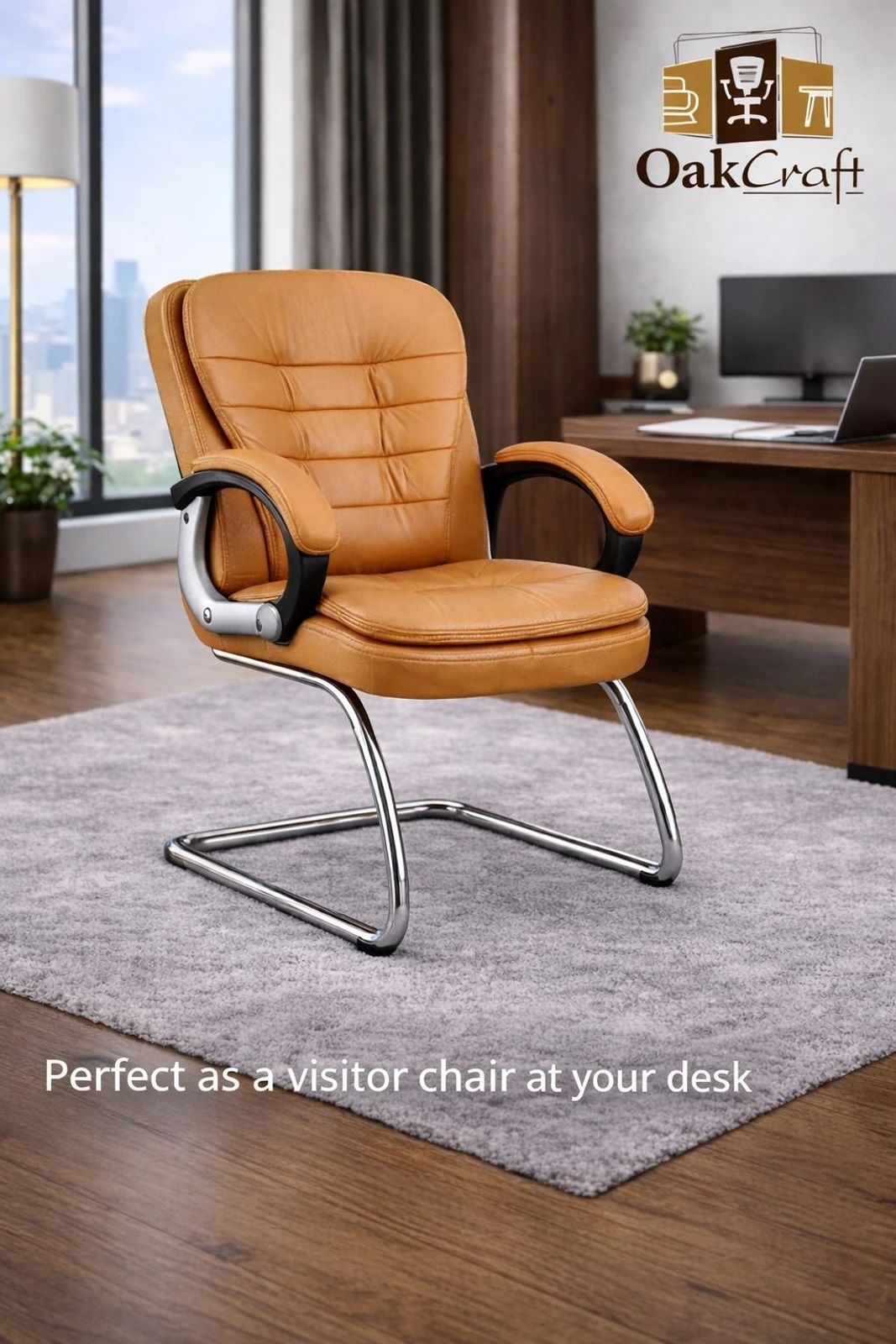 oakcraft 07 Visitor Leatherette Office Executive Chair-picture-26