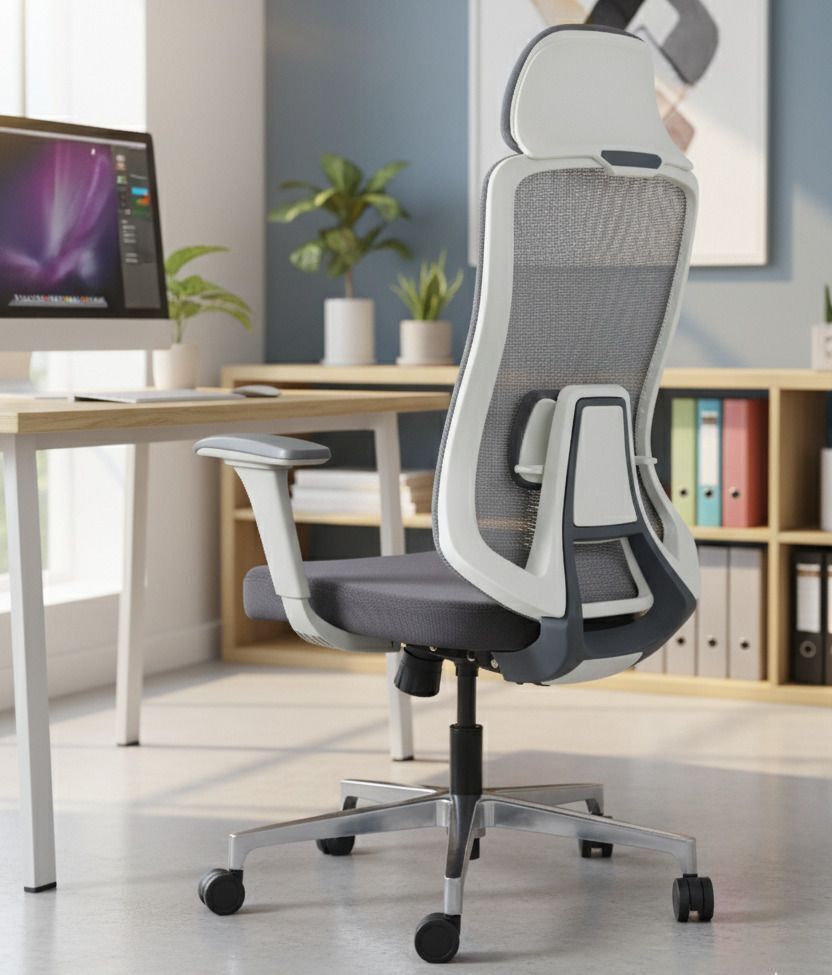 High Back Ergonomic Office Chair With Heavy Duty Metal Base Mesh Office Adjustable Arm Chair-image-36