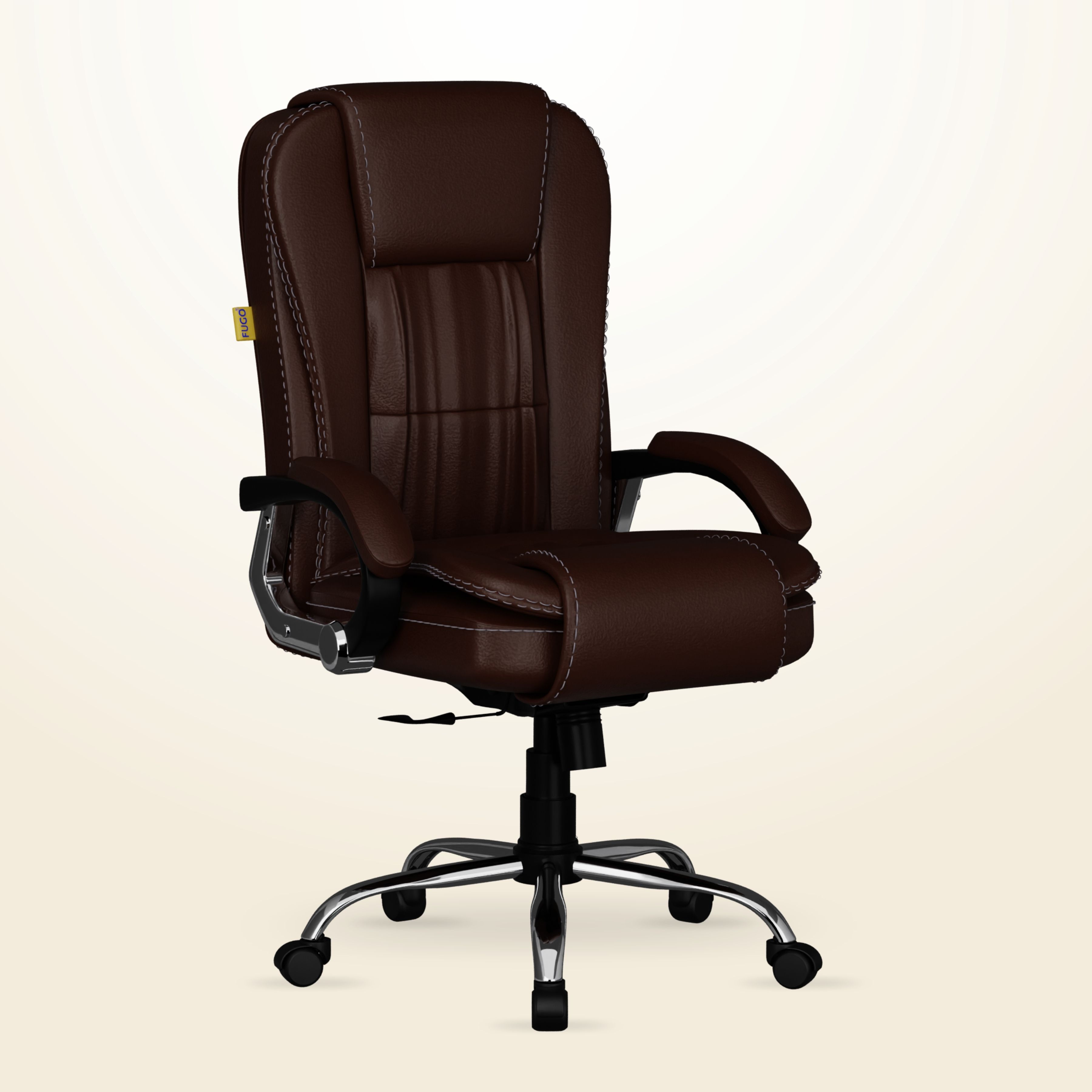 fugo Chair, Office Chair, Study Chair , Tilt Lock with 3 Years Warranty Leatherette Office Arm Chair-picture-4