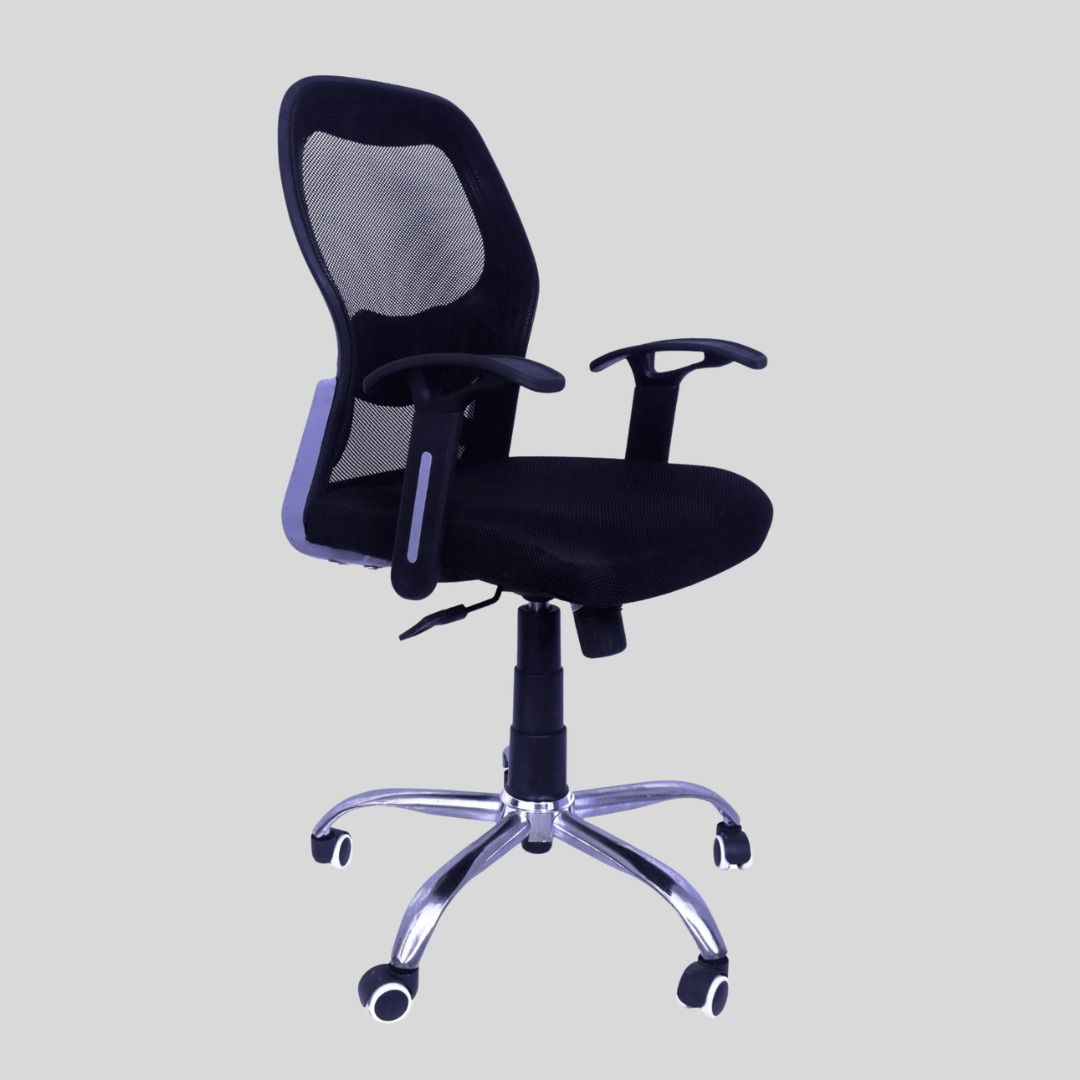 Ergonomic Mesh Office Chair Adjustable Armrest Lumbar Support Swivel Chair Linen Office Adjustable Arm Chair-image-42