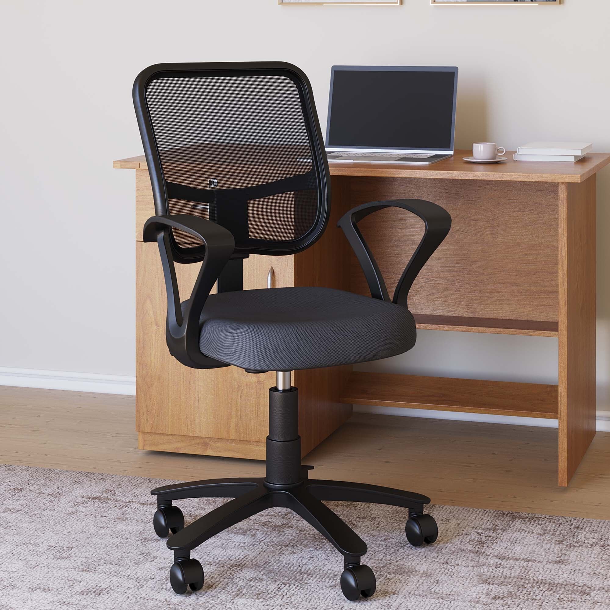 flipkart perfect homes Mid-Back Century Drafting Staff, Workstation, Desk Chair Mesh Office Executive Chair-picture-43