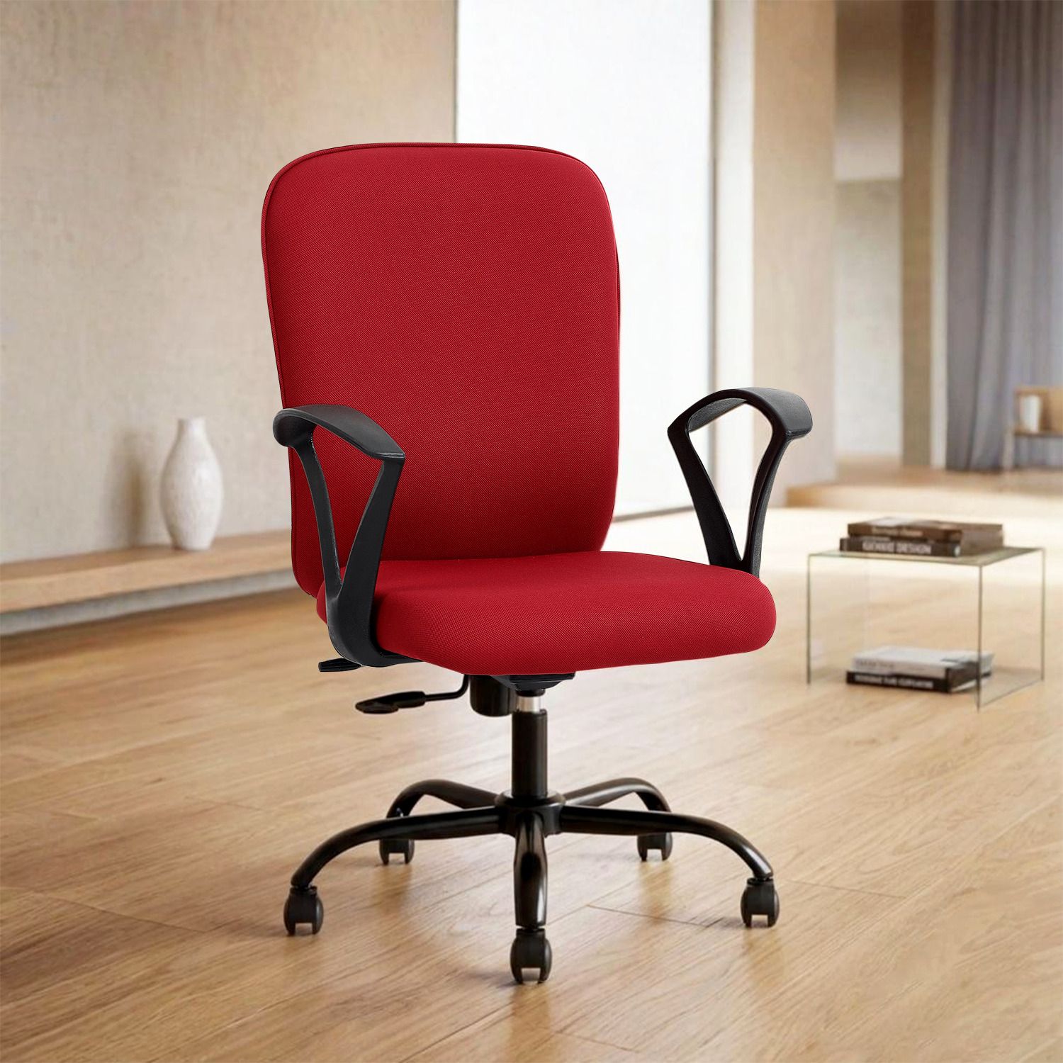 Ergolux High Back Ergonomic Office Chair with Ad Heavy Duty Metal Base Fabric Office Adjustable Arm Chair-image-15