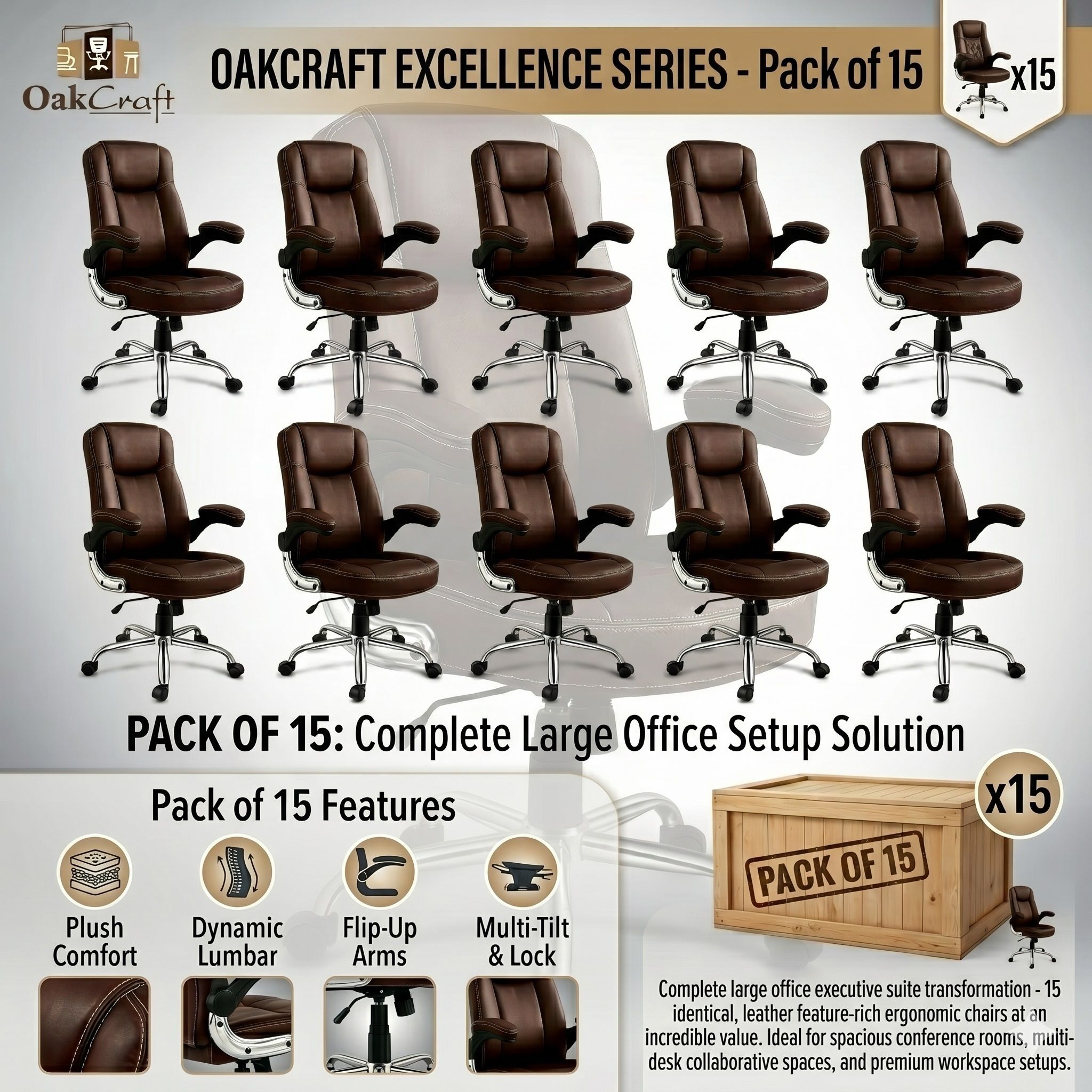 oakcraft Leatherette Office Executive Chair-picture-35