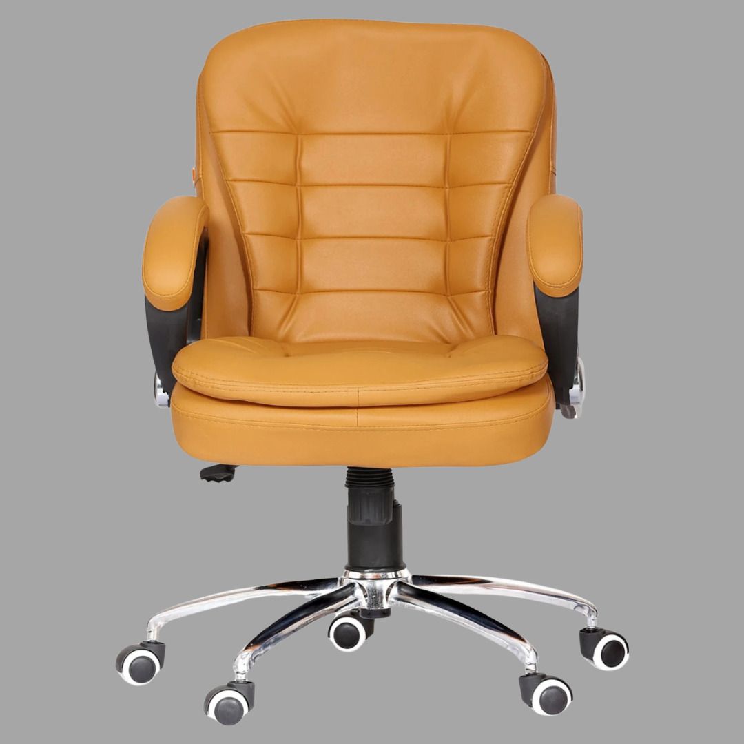 High Back Leatherette Office Chair for Home and Office Use Leather Office Adjustable Arm Chair-image-46