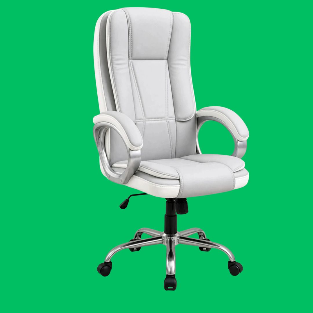 Ergonomic Executive Office Chair High Back Swivel Computer Study Chair Leatherette Office Adjustable Arm Chair-image-25