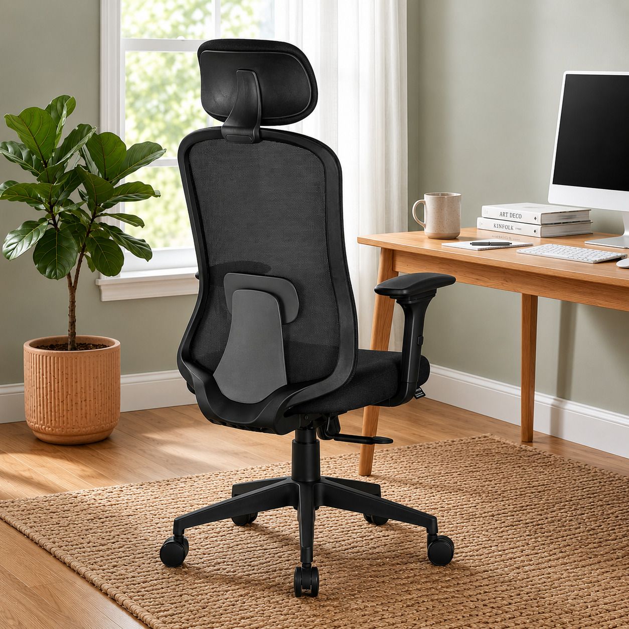 Mavic High Back Ergonomic Office Chair|2D Soft Armrest|BIS Certified Mesh Office Adjustable Arm Chair-image-16