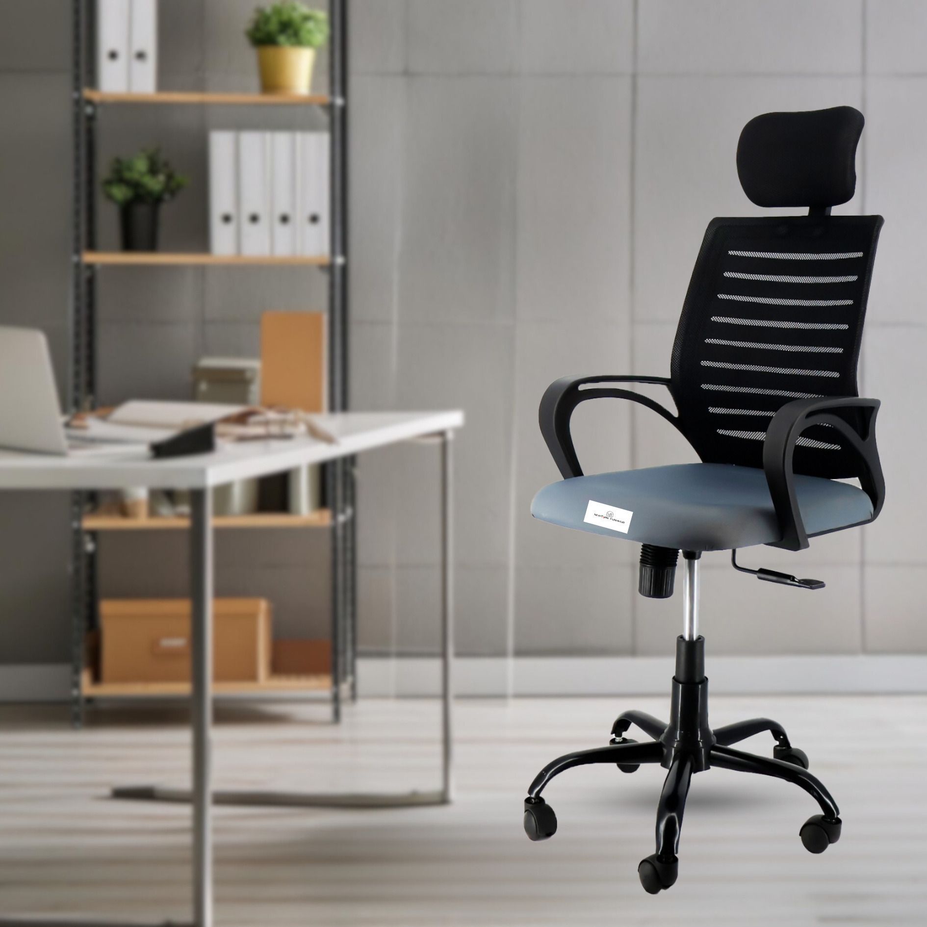 Boom High Back Revolving Spacious Cushion Seat Long Arm Rest with Smooth Swivel Natural Fiber Office Arm Chair-image-31