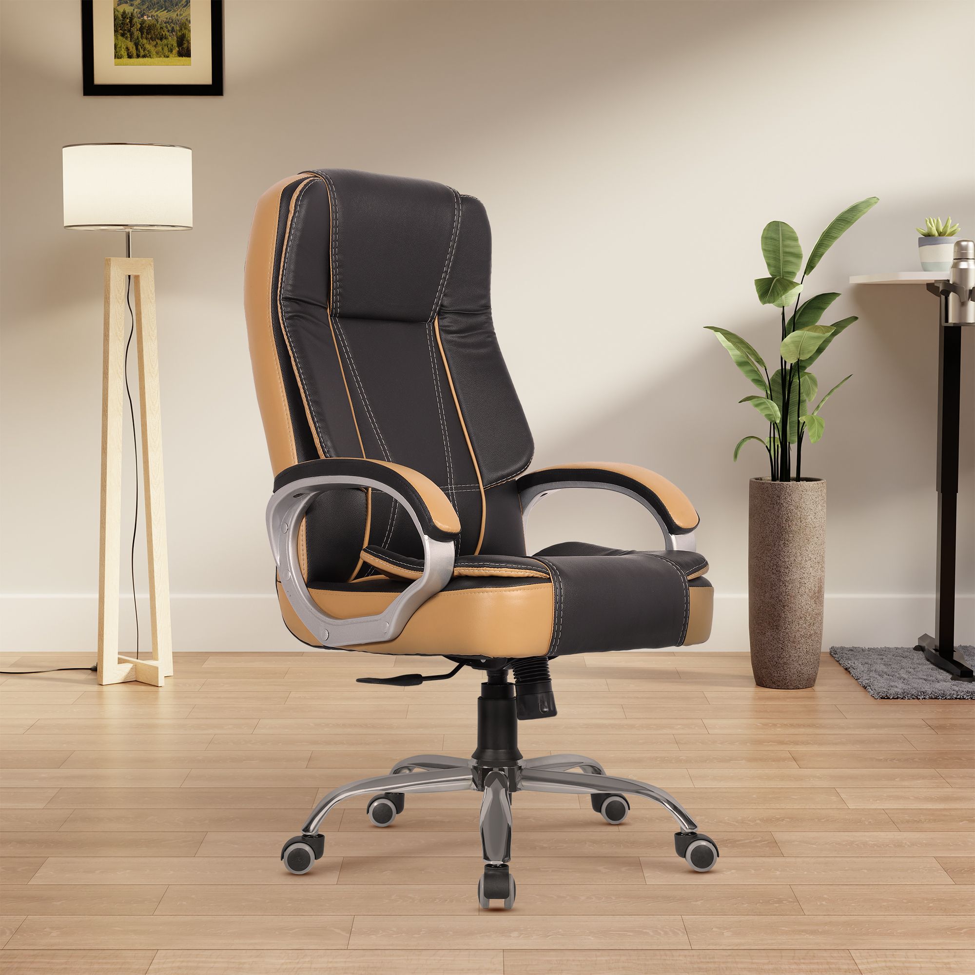 Vienna High Back Ergonomic Chair|Home & Office use|Premium Finish|Ultra Comfort Leatherette Office Executive Chair-image-5