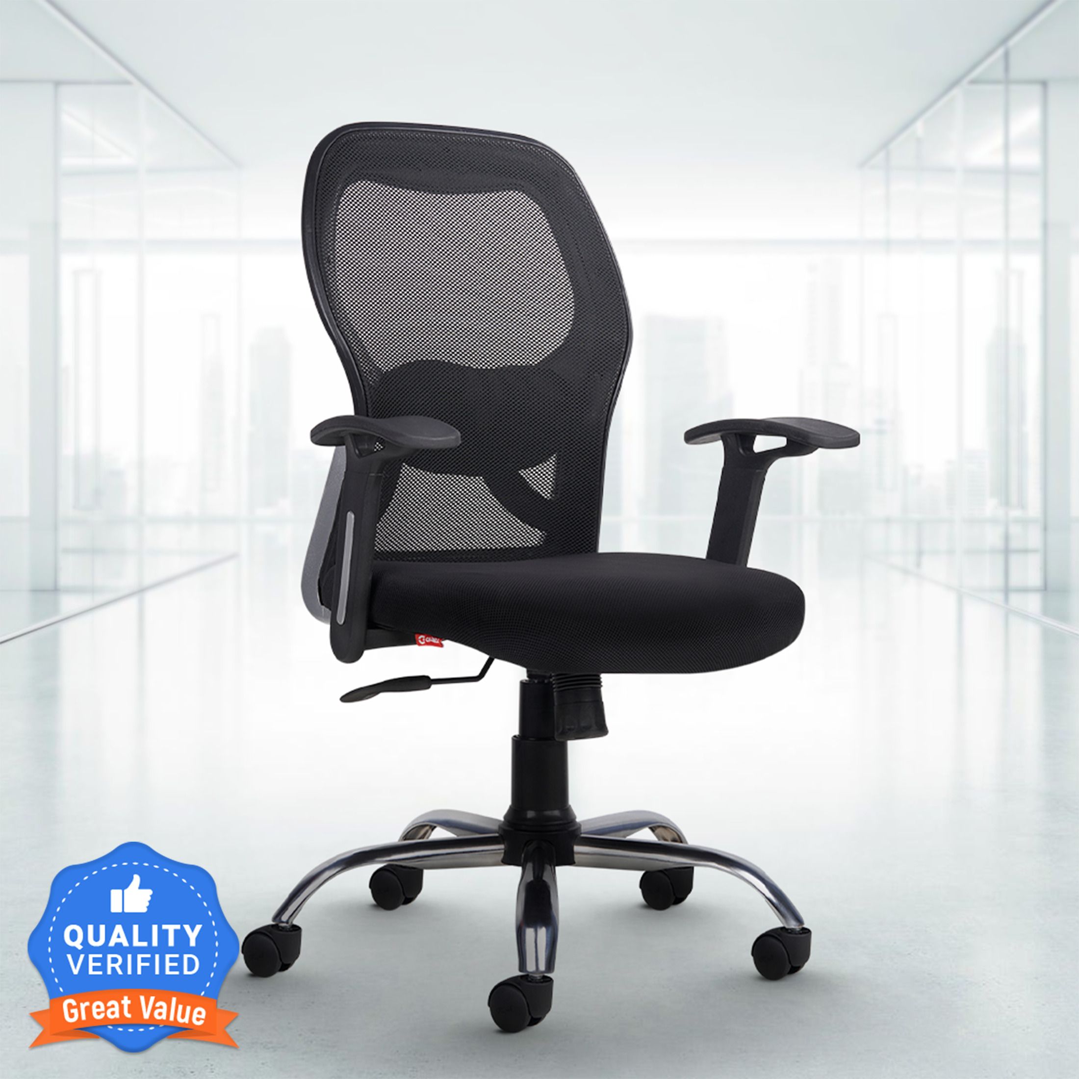 Taurus C100 Lite Mid Back Comfortable Mesh Office Arm Chair-image-31