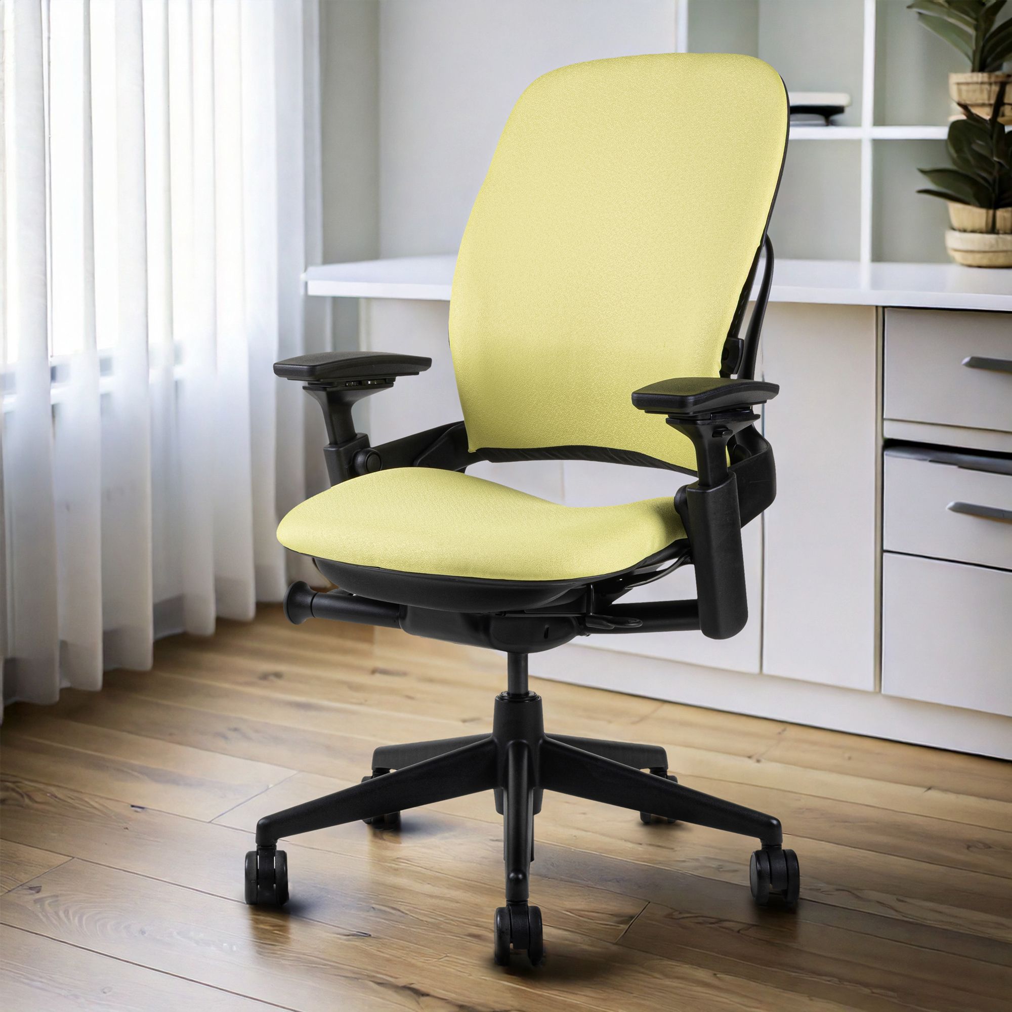 Polyester Office Adjustable Arm Chair-image-10