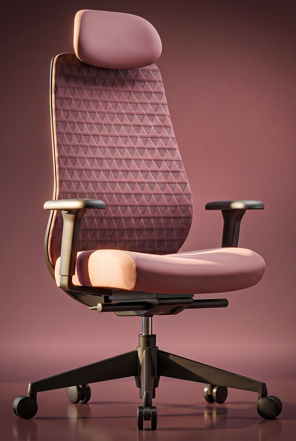 Fabric Office Adjustable Arm Chair-image-30