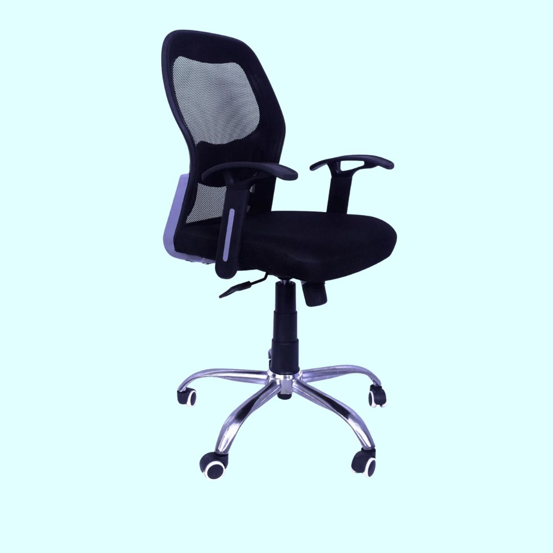 Ergonomic Mesh Office Chair Adjustable Armrest Lumbar Support Swivel Chair Linen Office Adjustable Arm Chair-image-40