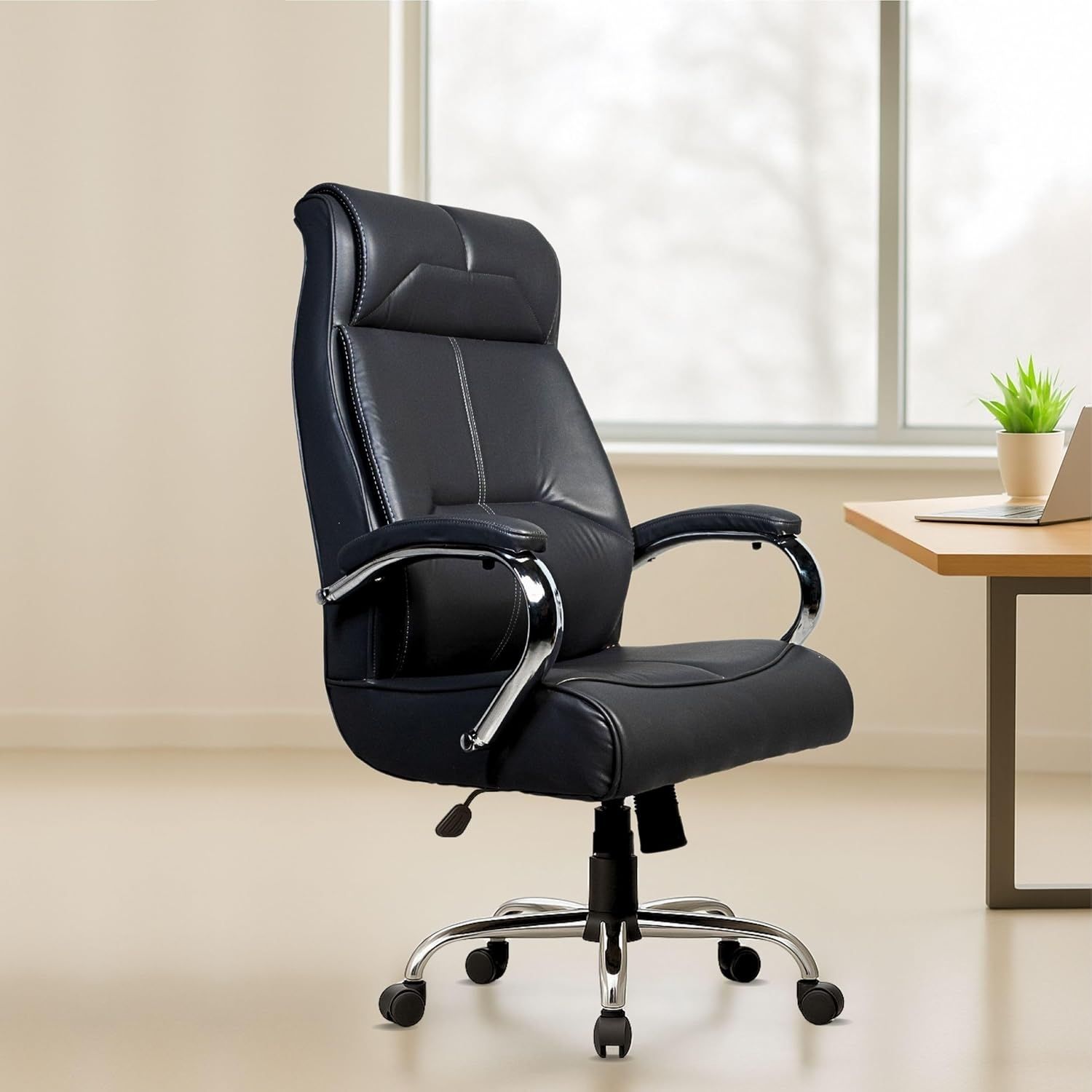 alignseats gift for comfot Synthetic, Leatherette, Half-leather, Fabric Office Arm Chair-picture-17