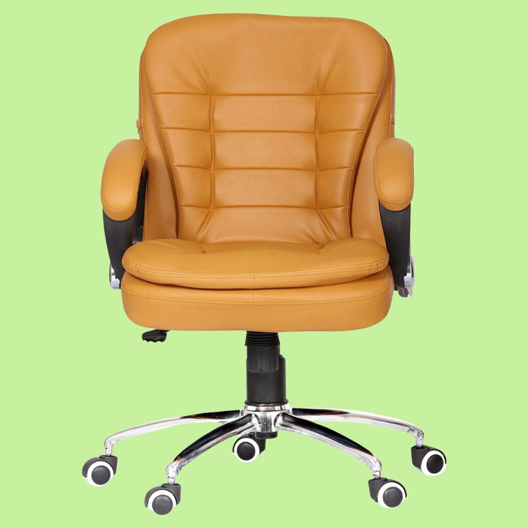 Adjustable Office Chair Leatherette Executive Chair for Workspace Leather Office Adjustable Arm Chair-image-5