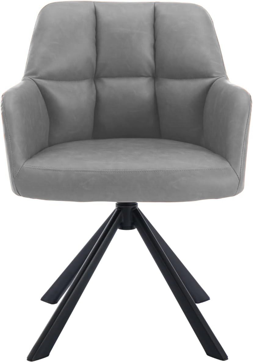 flipkart perfect homes Battle Modern 360° Swivel Mid-Back Arm Faux-Leather Study Chairs Leatherette Office Arm Chair-picture-11