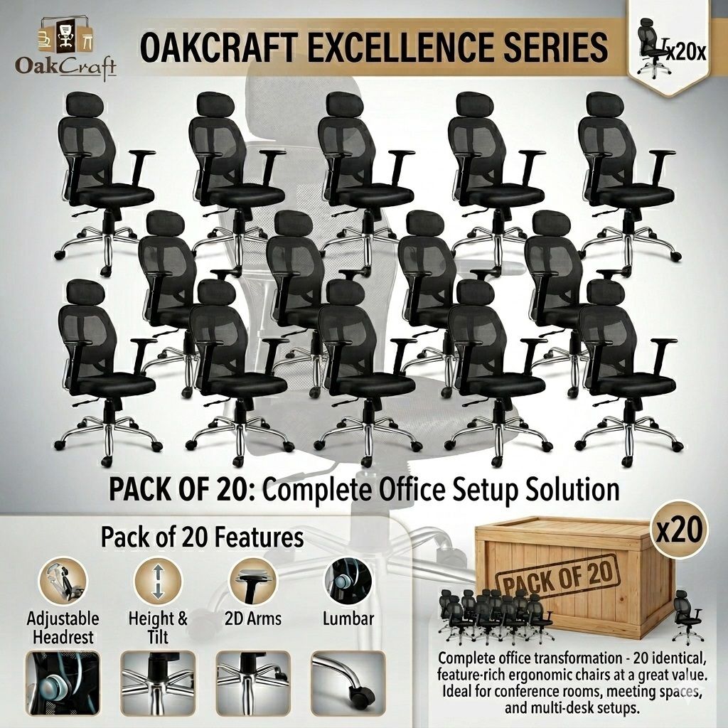 Mesh Office Adjustable Arm Chair-image-3