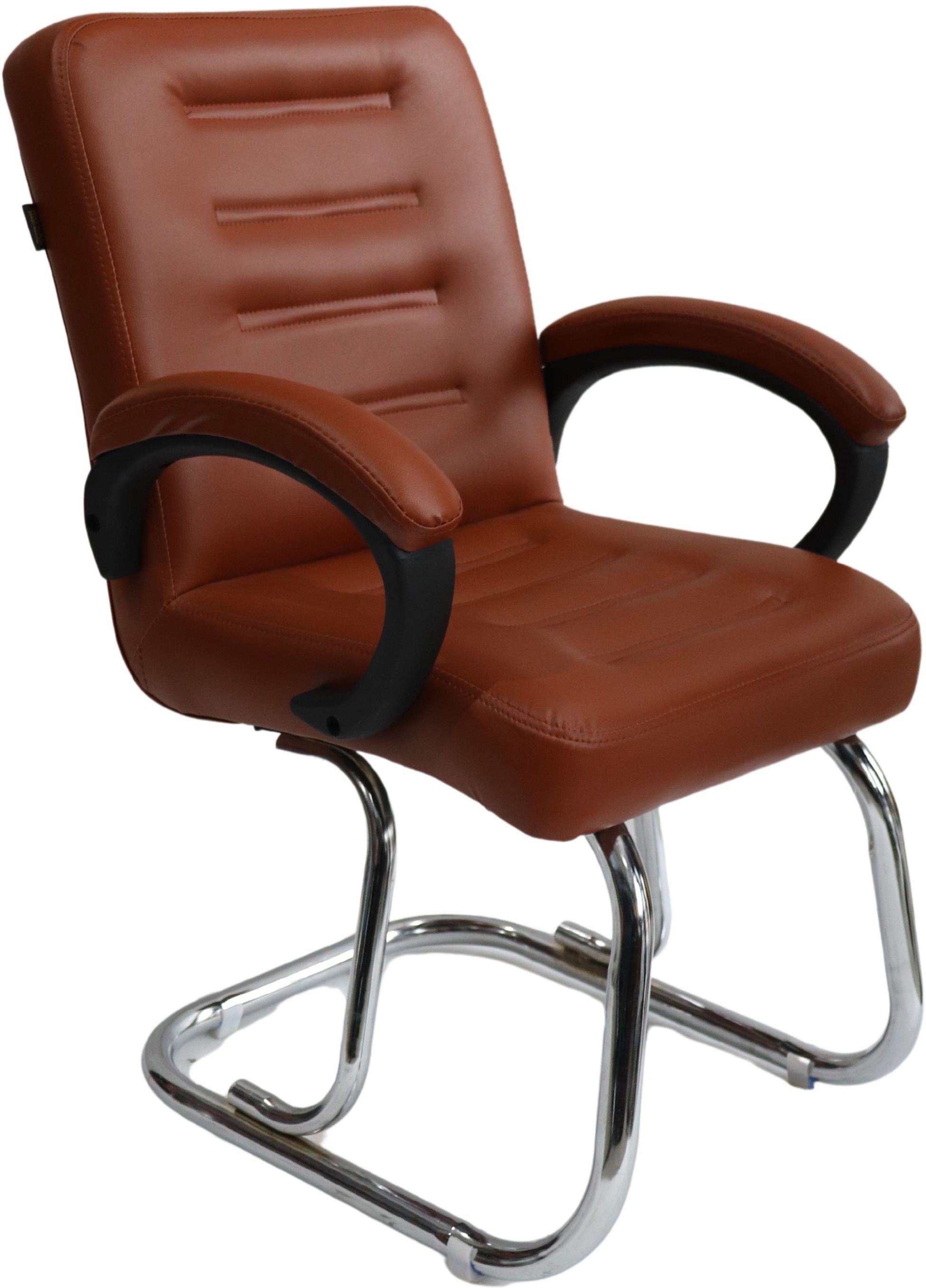 somraj Executive ergonomic Office visitor study work from home arm chair without wheel Leatherette Office Executive Chair-picture-43