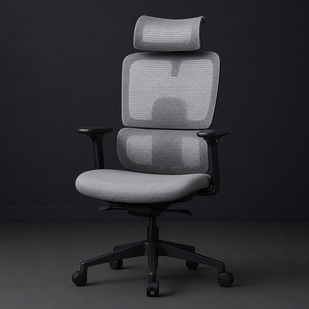 Beast BIS Certified Adjustable 2D Headrest, 3D PU Armrest, Seat Sliding Nylon Office Adjustable Arm Chair-image-16