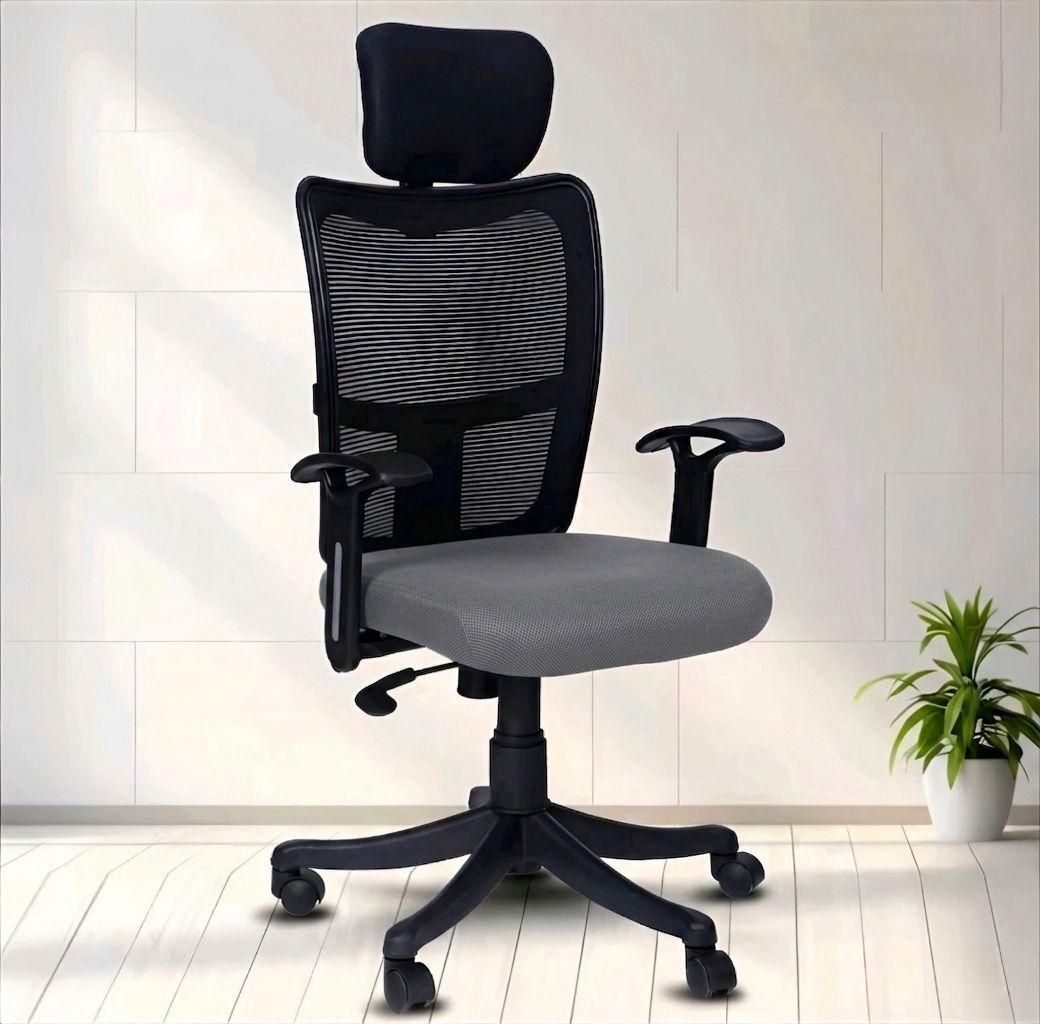 flipkart perfect homes Cozy Back Ergonomic Office Heavy Duty Grey Mesh Office Executive Chair-picture-30