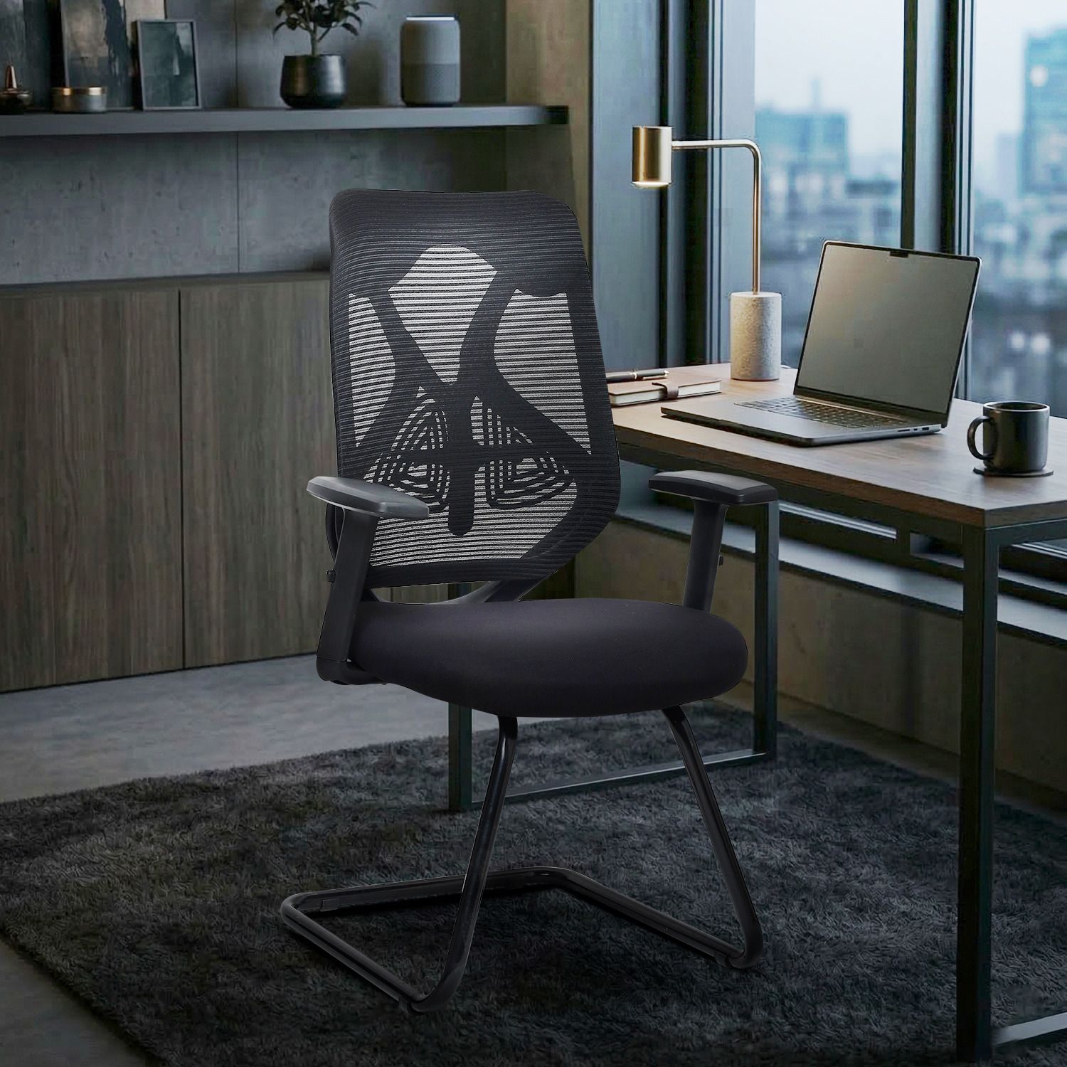 Ergolux Black Mesh Mid Back | Ergonomic | Heavy Duty Frame | Study Chair | Fabric Office Visitor Chair-image-25