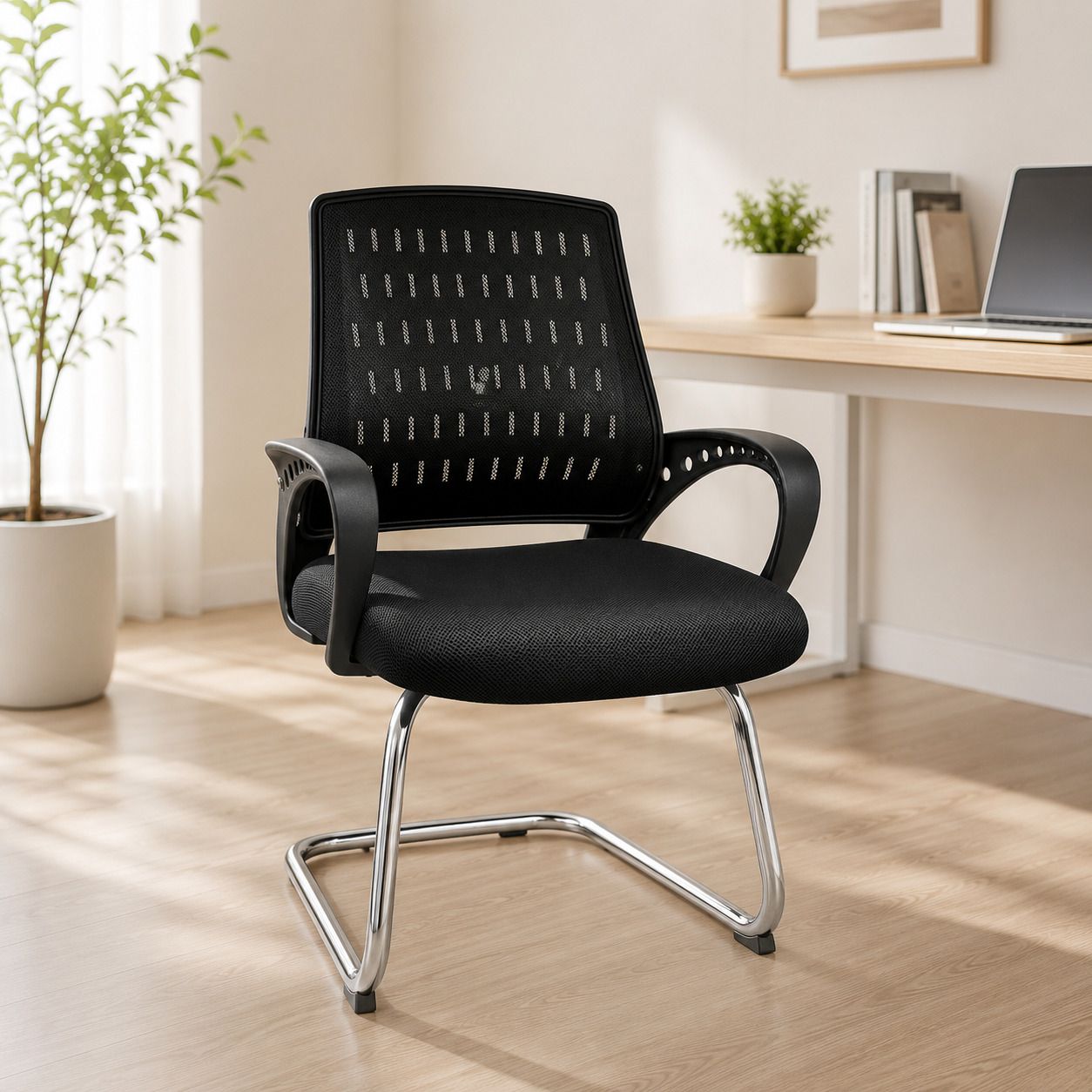 agarwal dream furnitures Mid Back Ergonomic Office Chair Heavy Duty Black Metal Base Mesh Office Arm Chair-picture-33