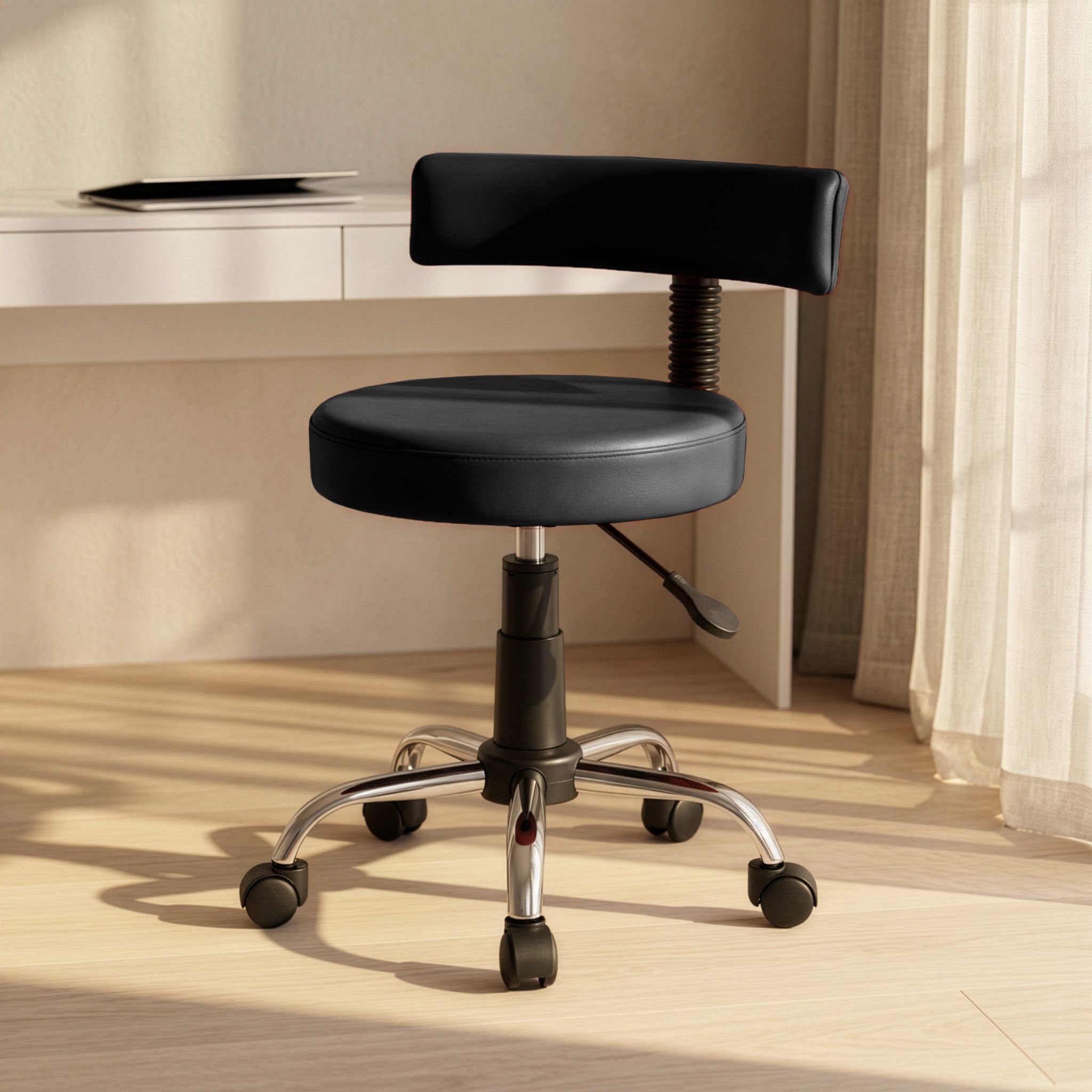 Diya Smart Revolving Chair Synthetic Office Executive Chair-image-4