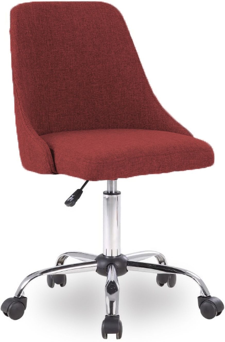 Height-Adjustable Swivel Fabric Upholstery Office Study Desk Chair in Red Color Fabric Office Executive Chair-image-19