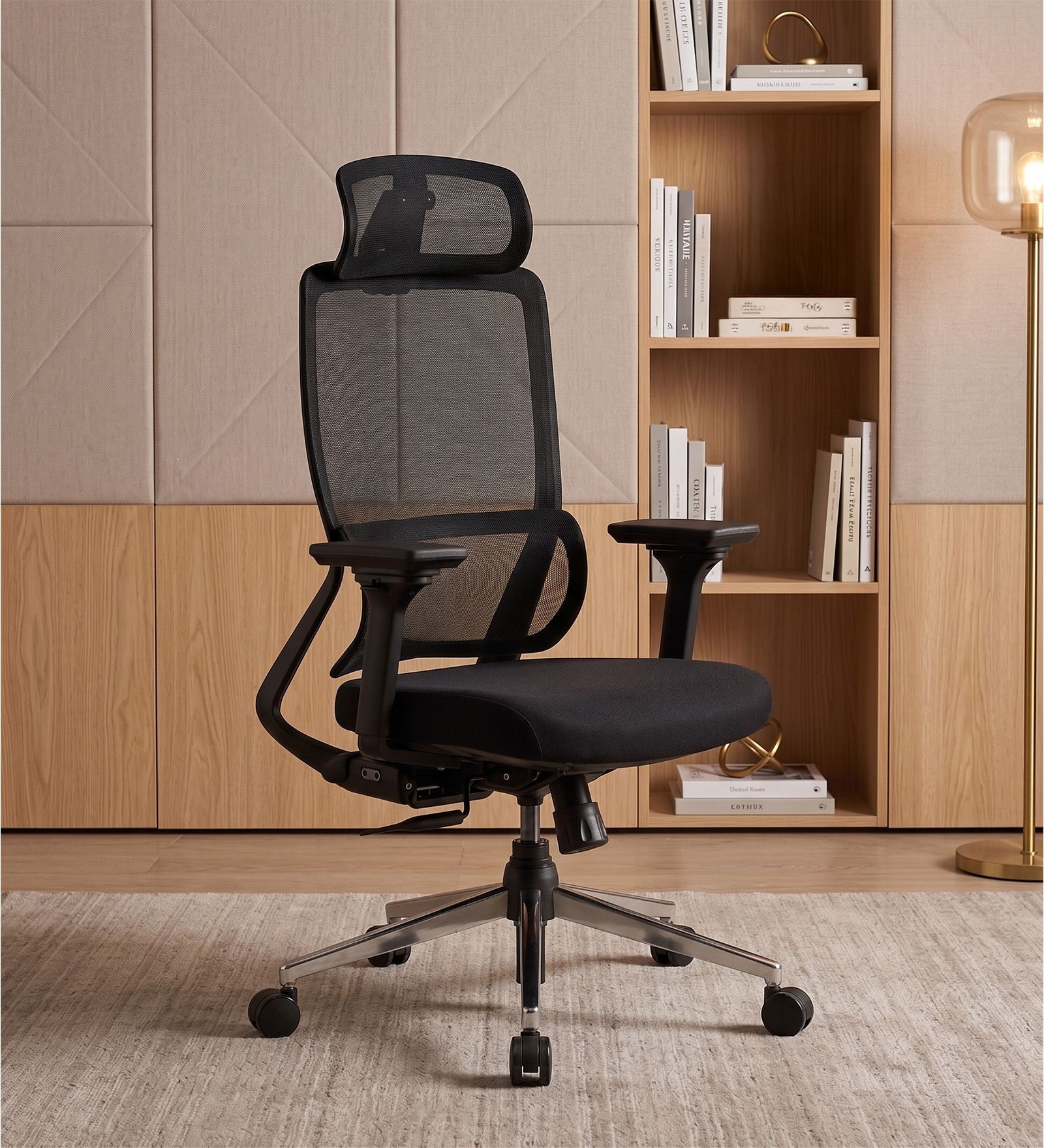 aasana Pravah Office Chair with Flexi Back and Seat Slider | Multi Lock | Black Mesh Office Adjustable Arm Chair-picture-27