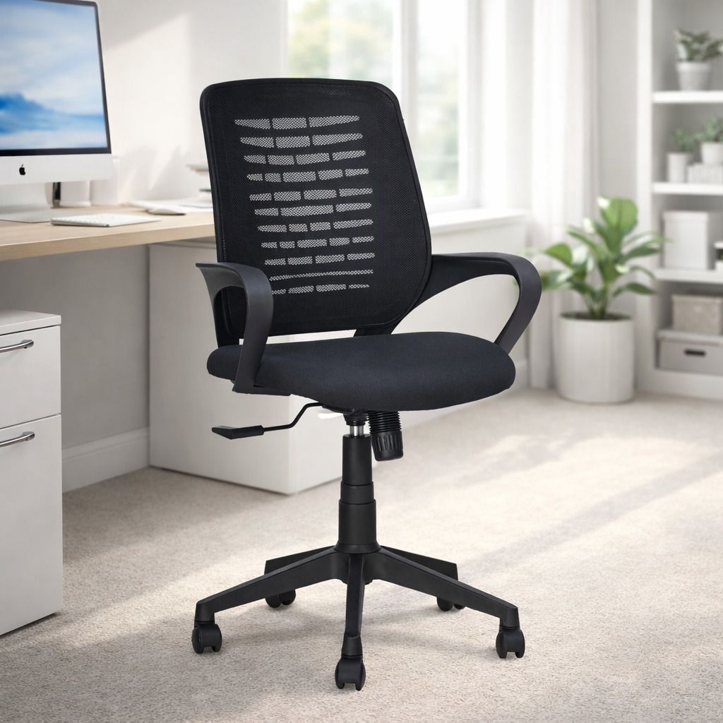 Premium Study Chair |Meeting Chair| Office Chair for Home Work with Wheels Mesh Office Executive Chair-image-35