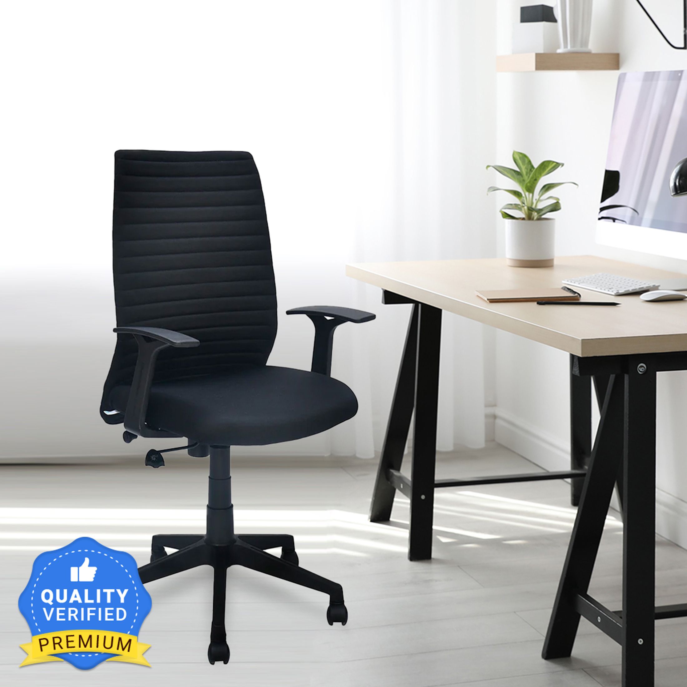 nilkamal Thames Fabric Office Arm Chair-picture-6