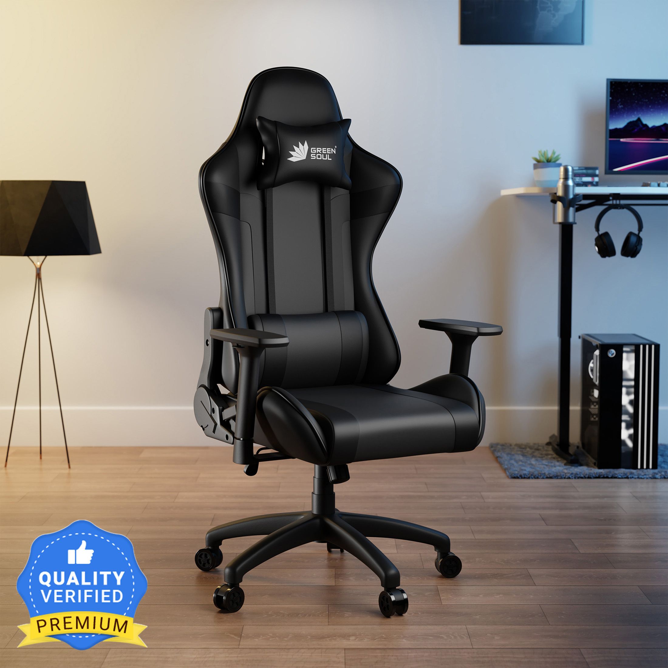 green soul Raptor 2.0 Racing Edition Ergonomic Gaming Chair with Premium PU Leather |Gaming & WFH|3D Armrest Gaming Chair-picture-18
