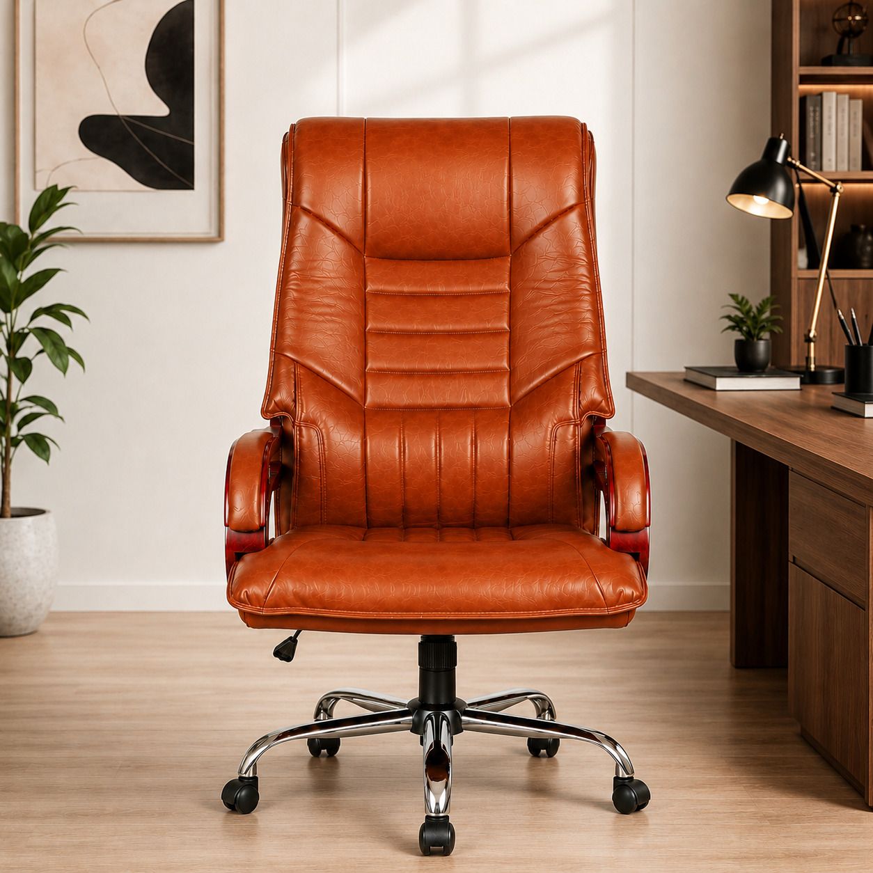 Arpush Comfort Series Fabric, Leatherette Office Adjustable Arm Chair-picture-40