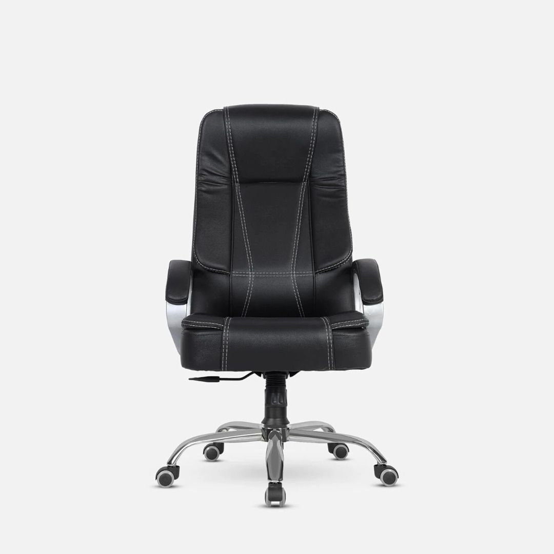 Office Chair Computer Chair Adjustable Revolving Desk Study Chair Black Leather Office Adjustable Arm Chair-image-33