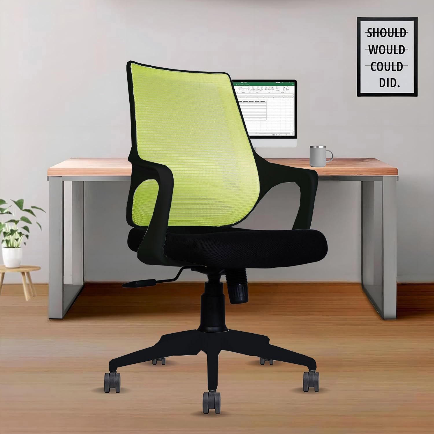 maestro Comfortable Office Chair with Ergonomic Design and Adjustable Height Chair Fabric Office Arm Chair-picture-17