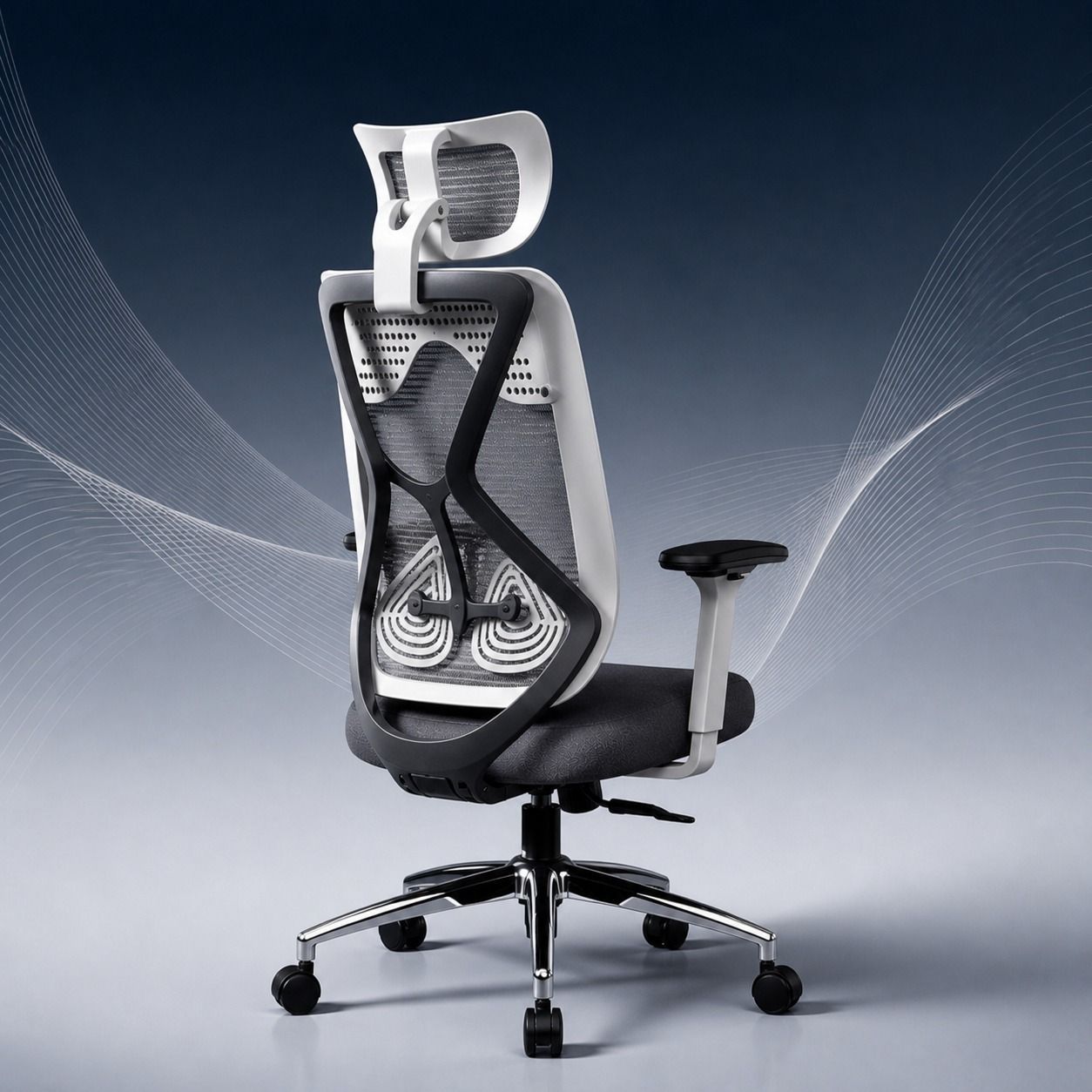oakcraft Mesh Office Adjustable Arm Chair-picture-49
