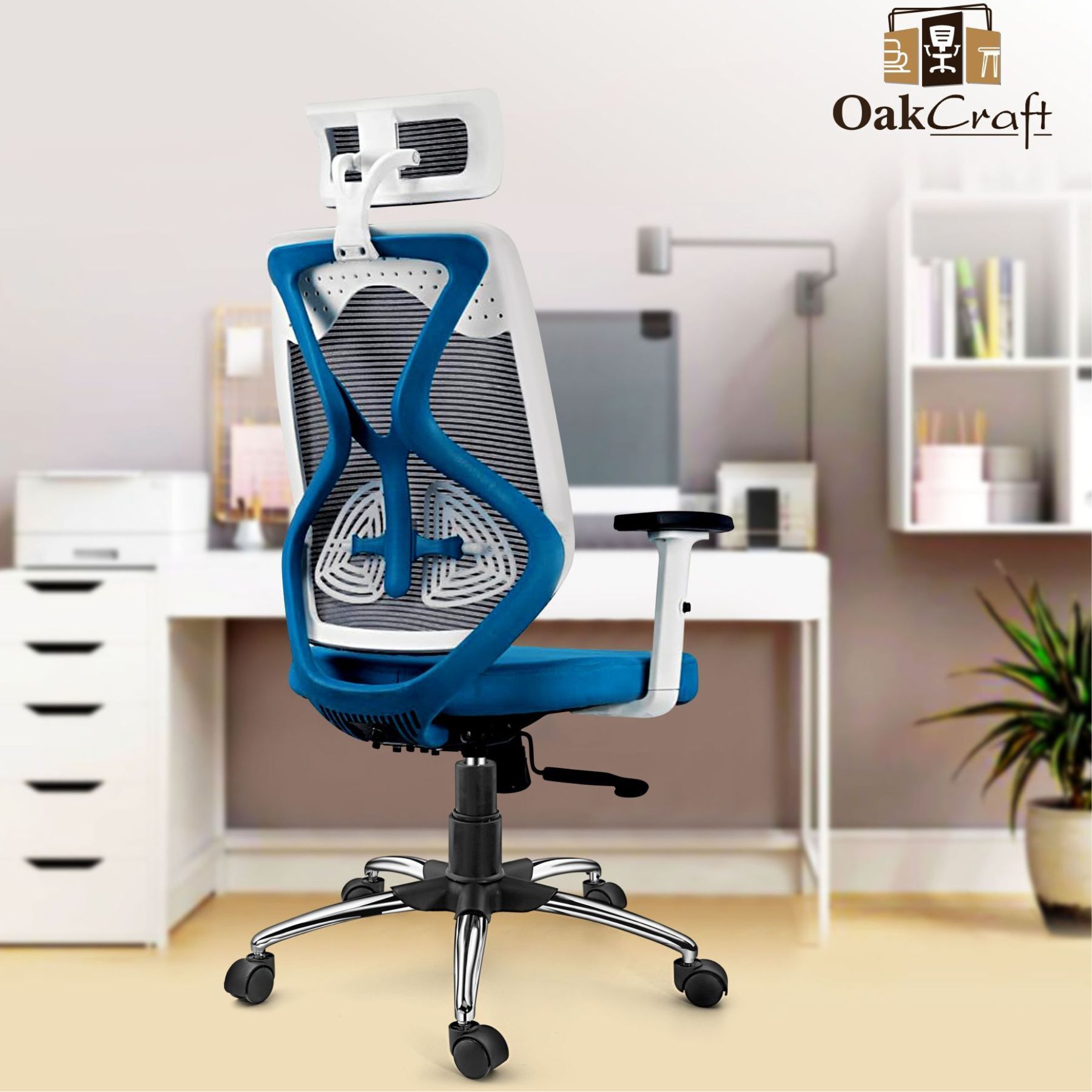 Hurricane High Back Ergonomic Chair with Multi Synchro Mechanism Mesh Office Adjustable Arm Chair