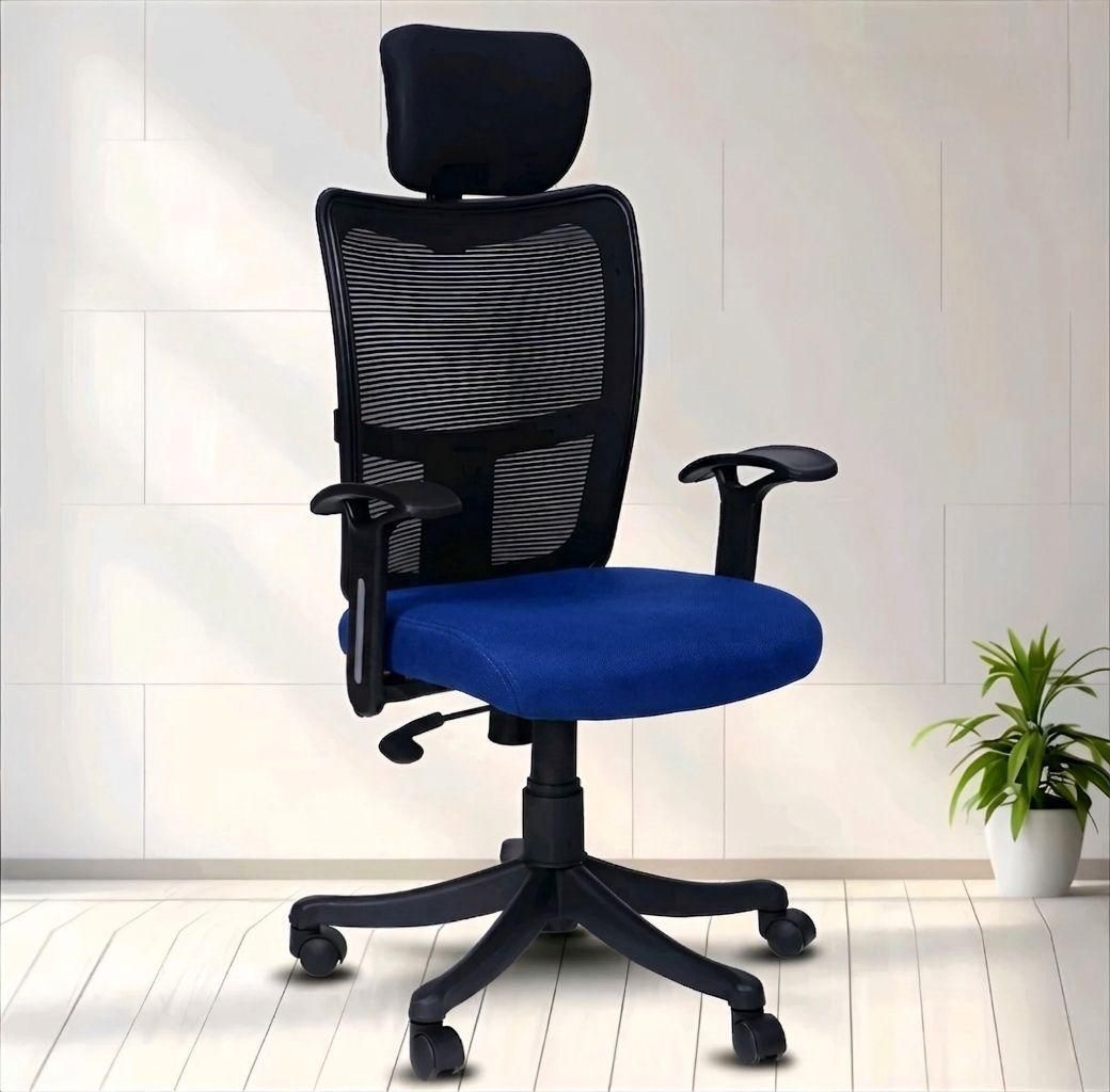 flipkart perfect homes Cozy Back Ergonomic Office Heavy Duty Blue Mesh Office Executive Chair-picture-17